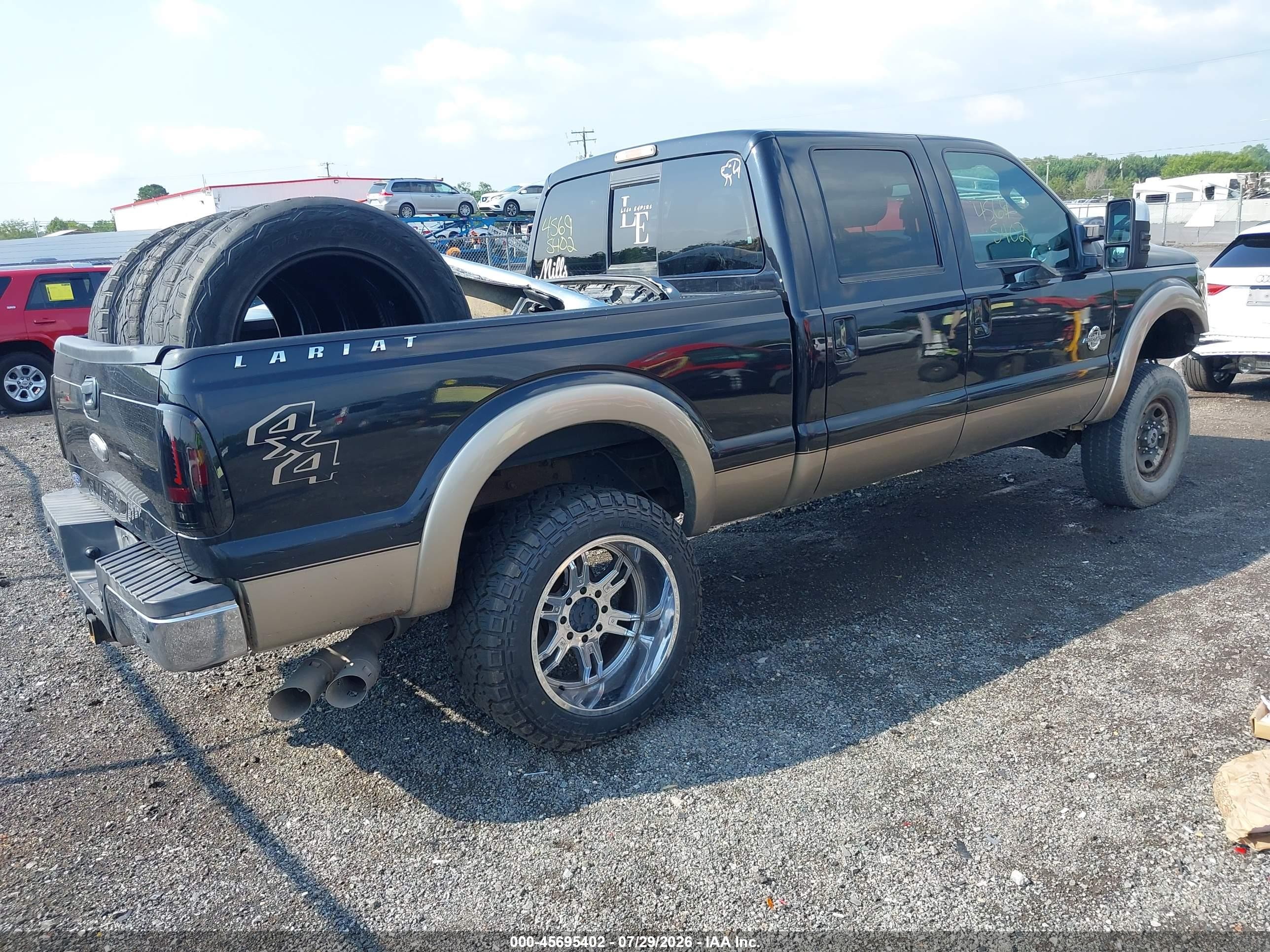 2012 Ford Super Duty F-250 Srw Lariat Черный vin: 1FT7W2BT6CEC80255