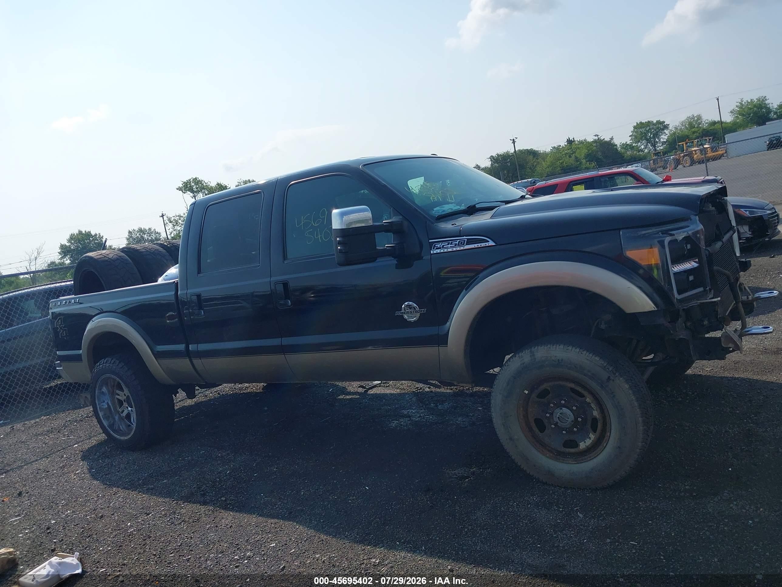 2012 Ford Super Duty F-250 Srw Lariat Черный vin: 1FT7W2BT6CEC80255