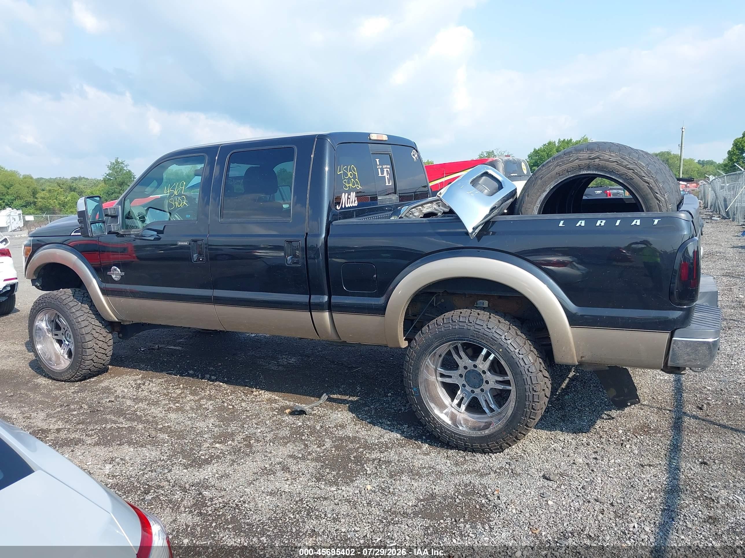 2012 Ford Super Duty F-250 Srw Lariat Черный vin: 1FT7W2BT6CEC80255