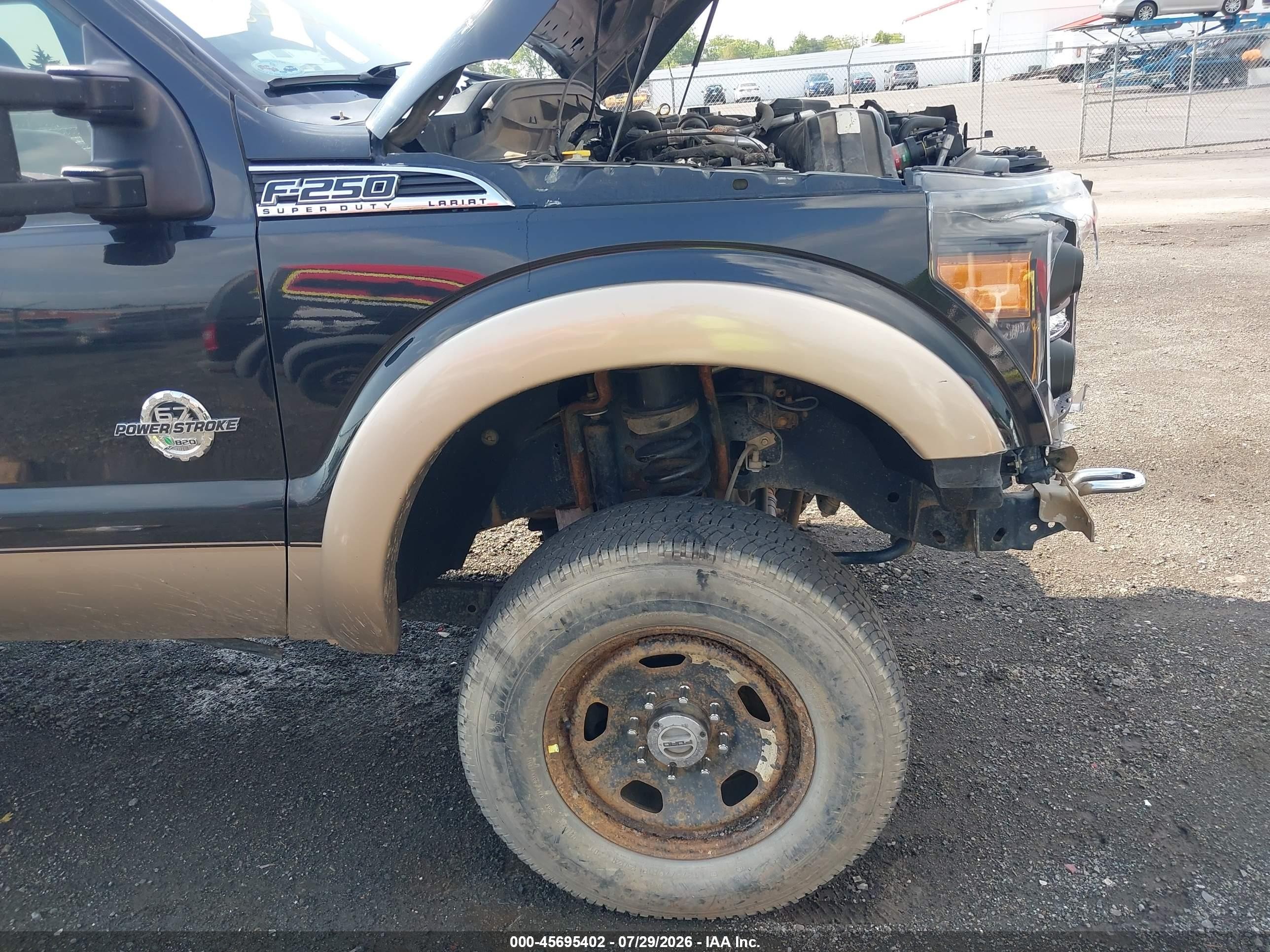 2012 Ford Super Duty F-250 Srw Lariat Черный vin: 1FT7W2BT6CEC80255