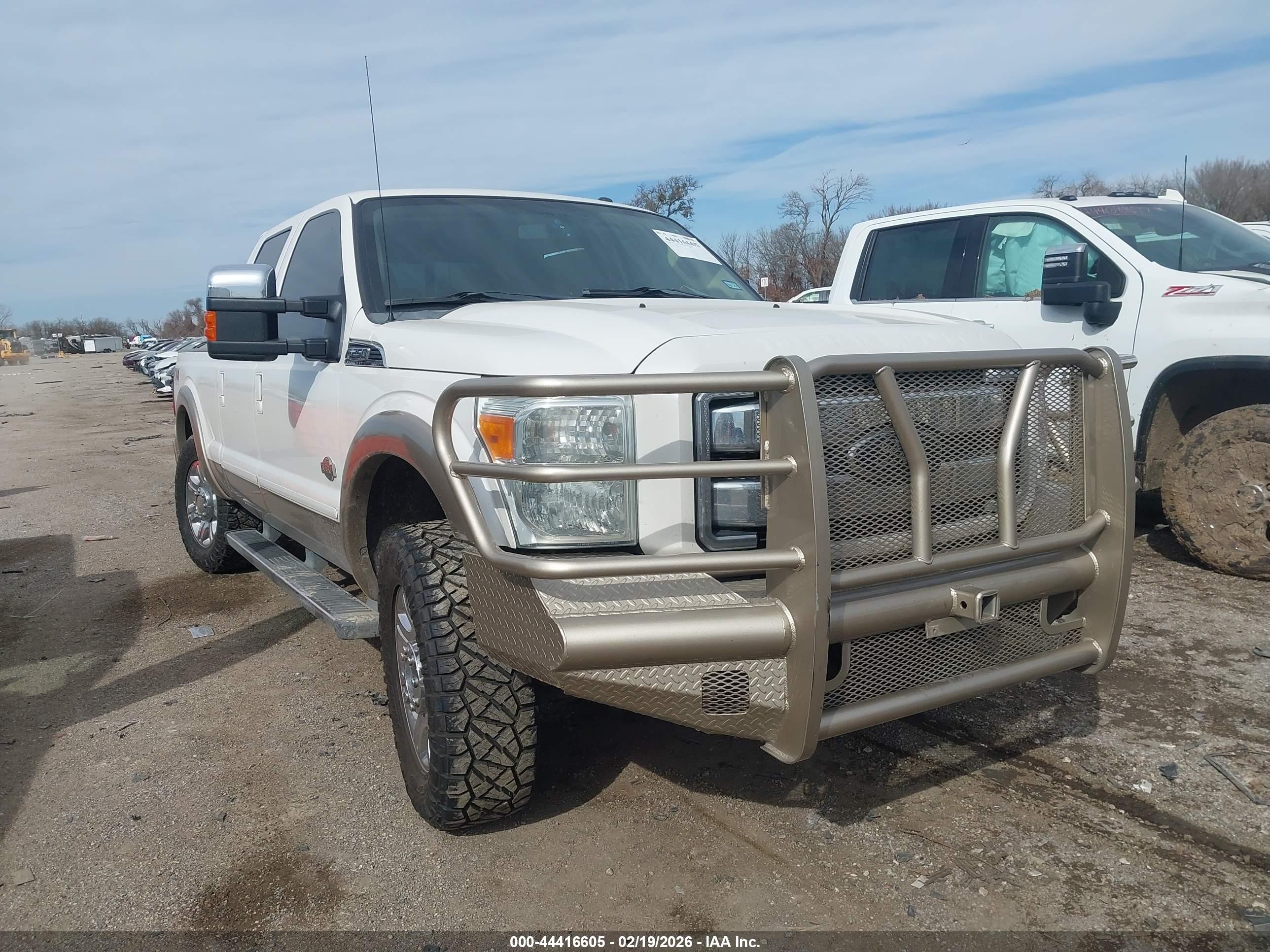 2012 Ford F-250 Lariat Белый vin: 1FT7W2BT6CED06675