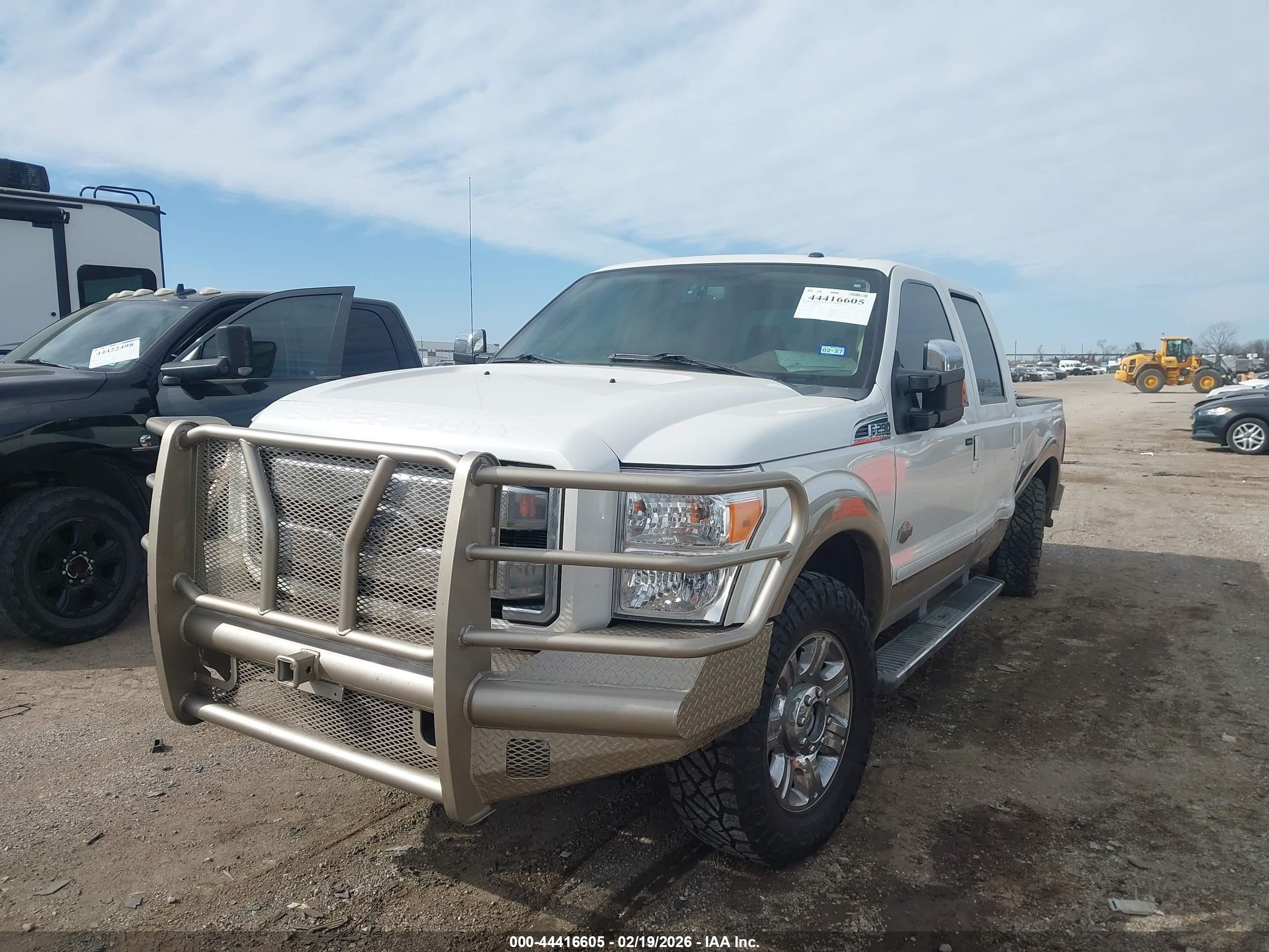 2012 Ford F-250 Lariat Белый vin: 1FT7W2BT6CED06675