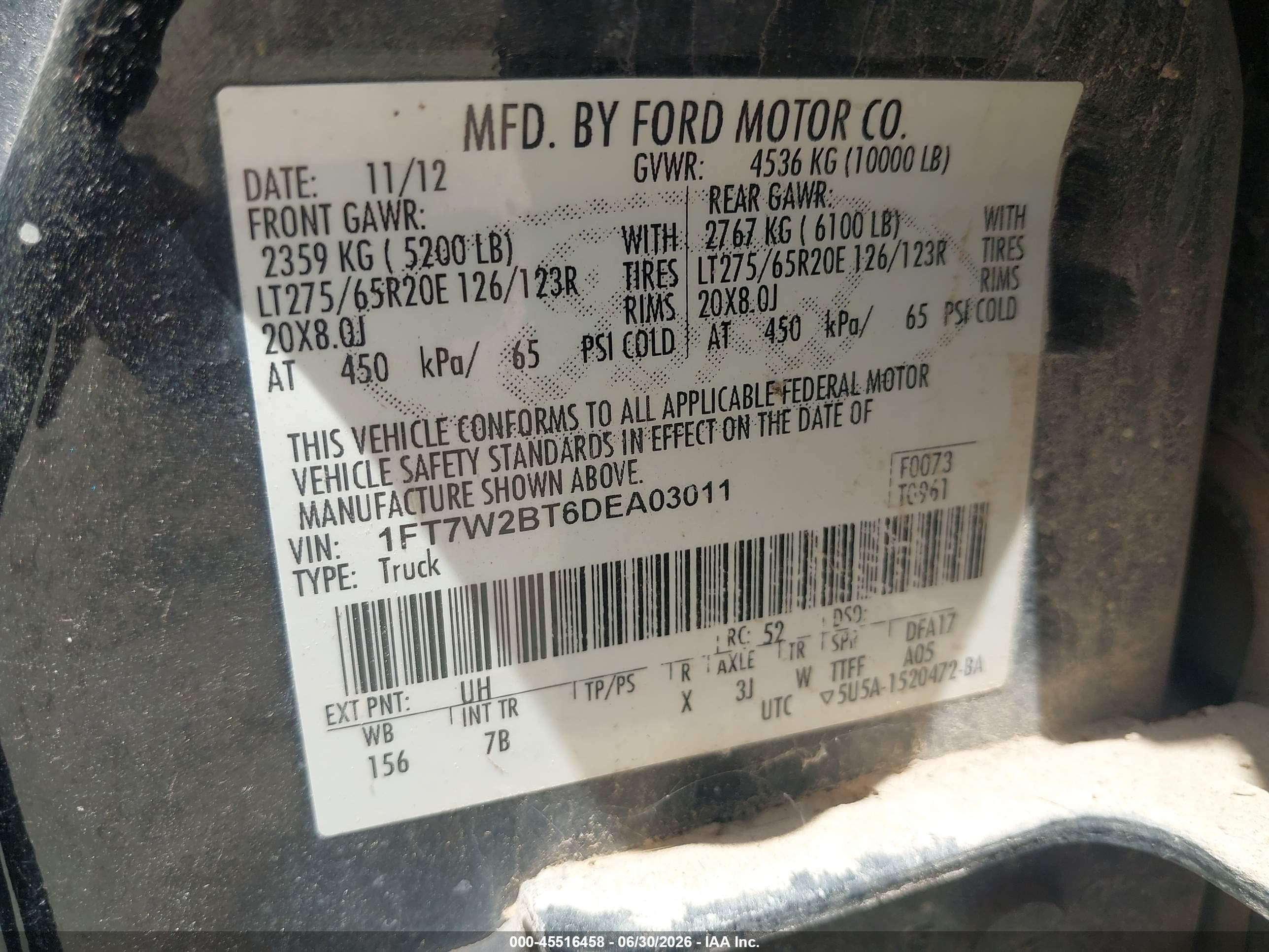 2013 Ford Super Duty F-250 Srw Platinum Black vin: 1FT7W2BT6DEA03011