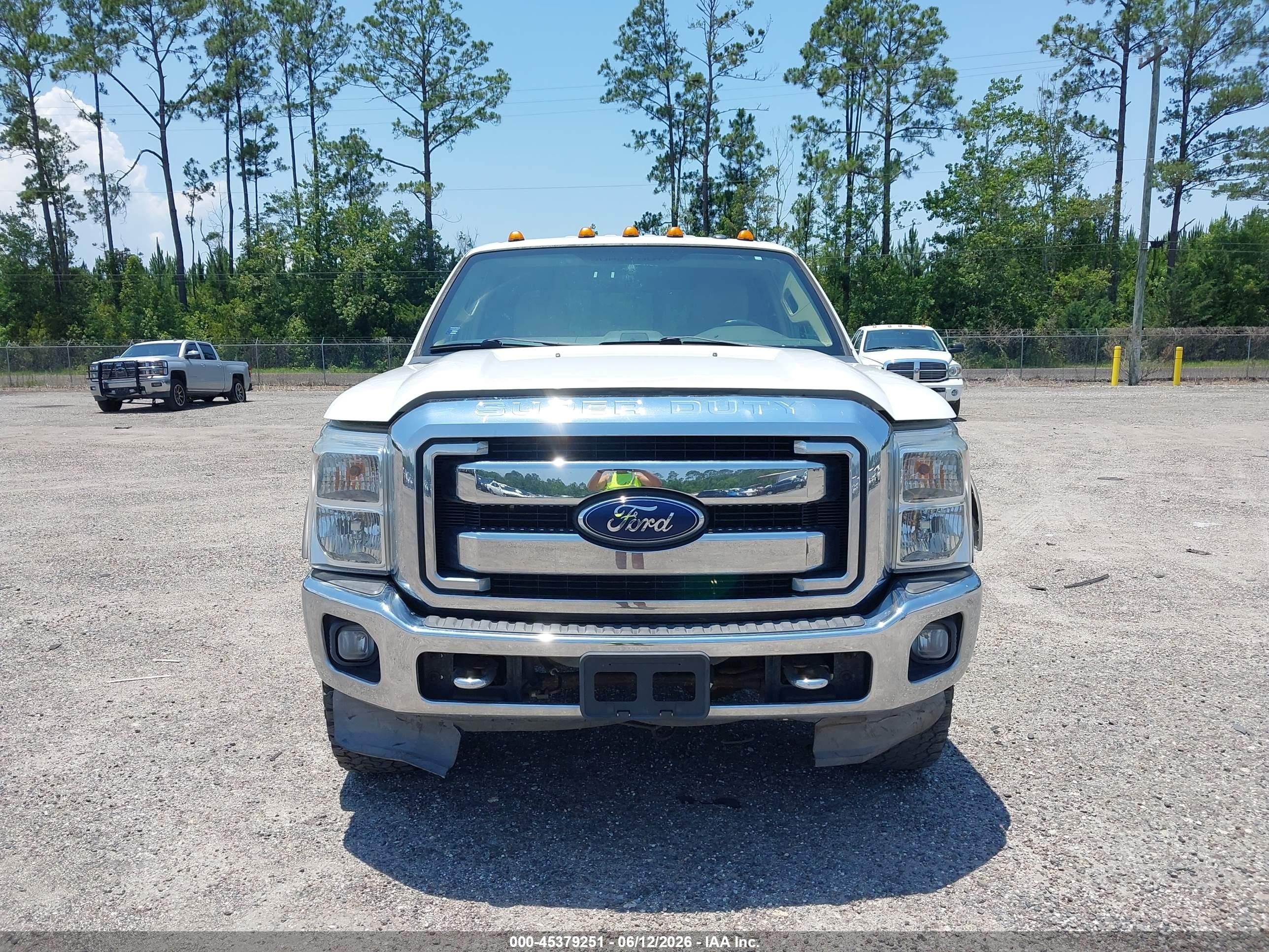 2013 Ford Super Duty F-250 Srw Lariat White vin: 1FT7W2BT6DEB16599