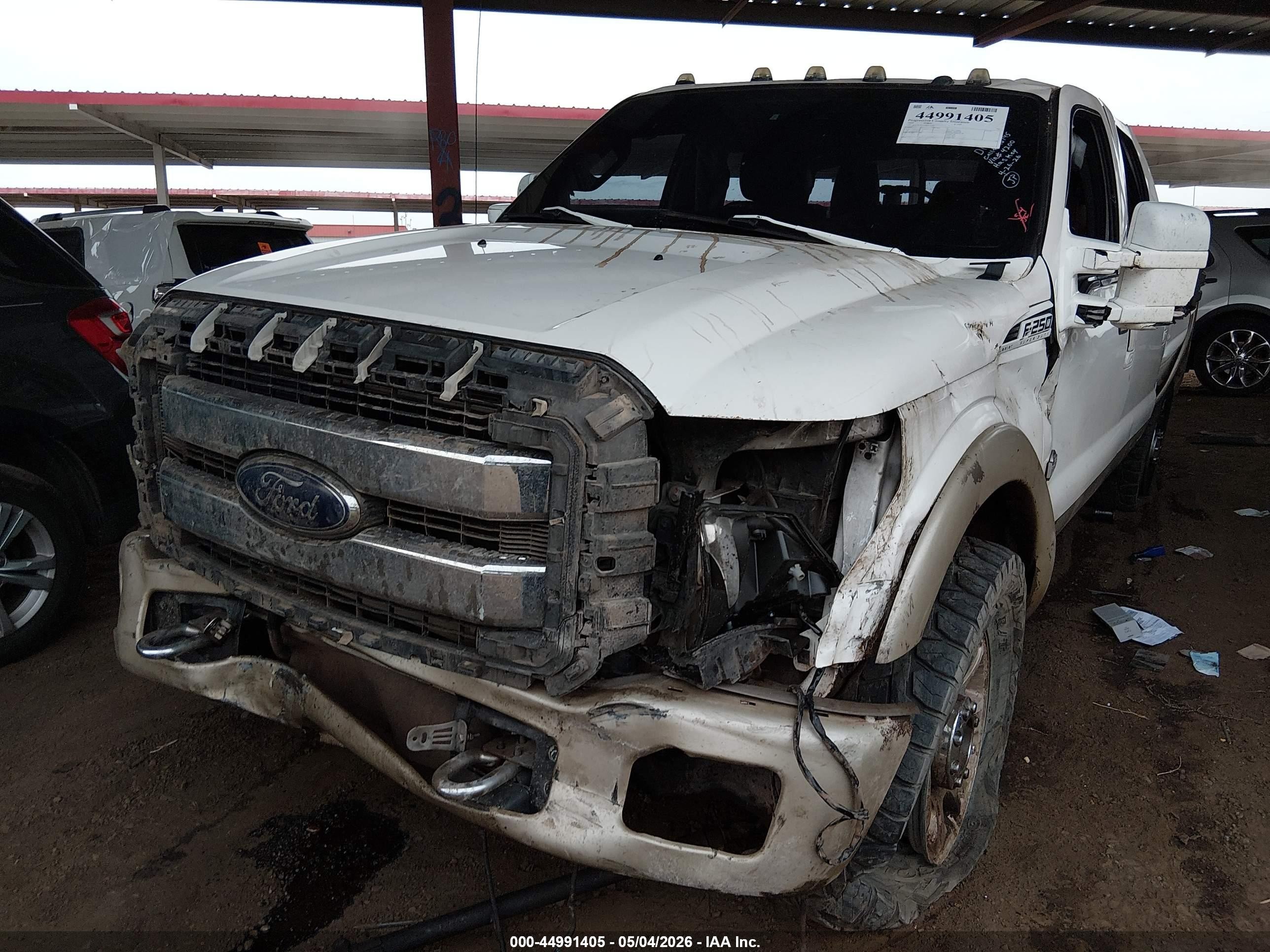 2013 Ford F-250 Lariat White vin: 1FT7W2BT6DEB34200