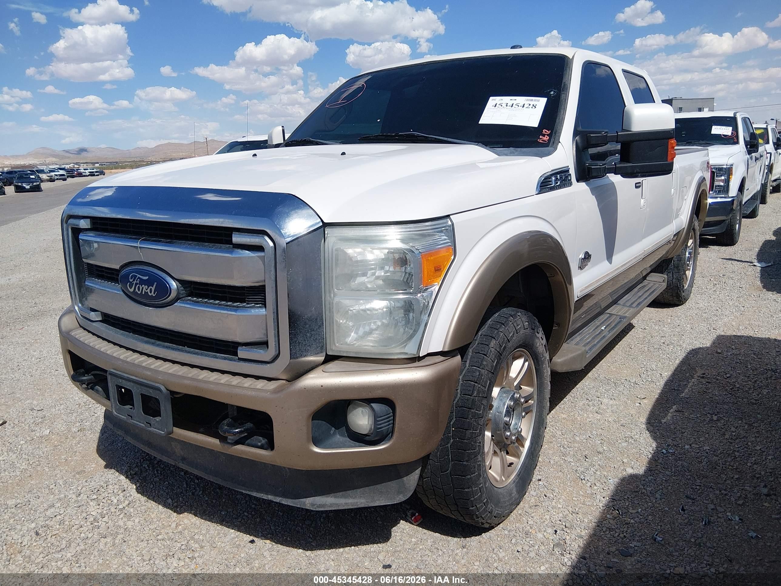 2013 Ford Super Duty F-250 Srw King Ranch Белый vin: 1FT7W2BT6DEB73031