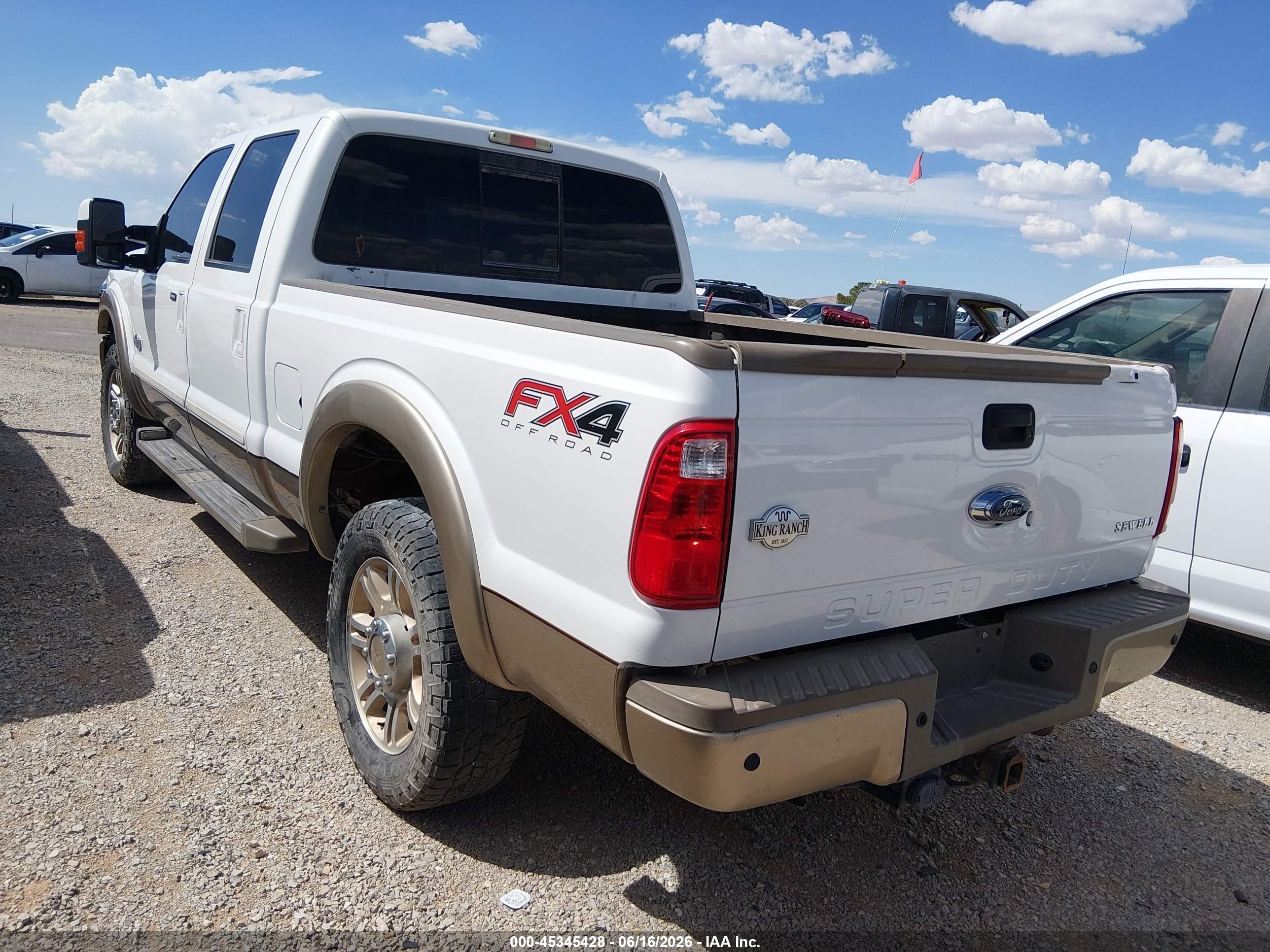 2013 Ford Super Duty F-250 Srw King Ranch Белый vin: 1FT7W2BT6DEB73031