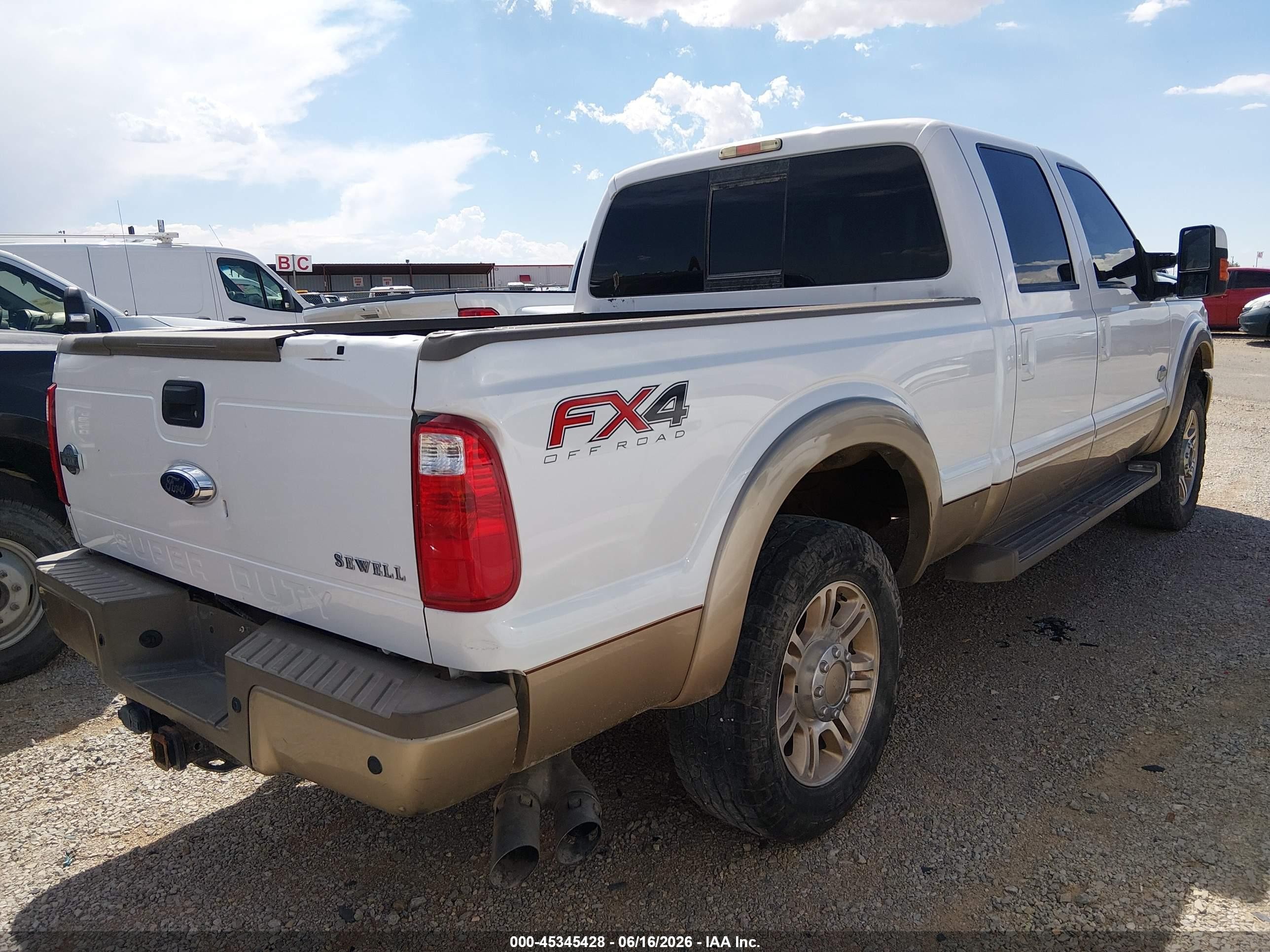 2013 Ford Super Duty F-250 Srw King Ranch Белый vin: 1FT7W2BT6DEB73031