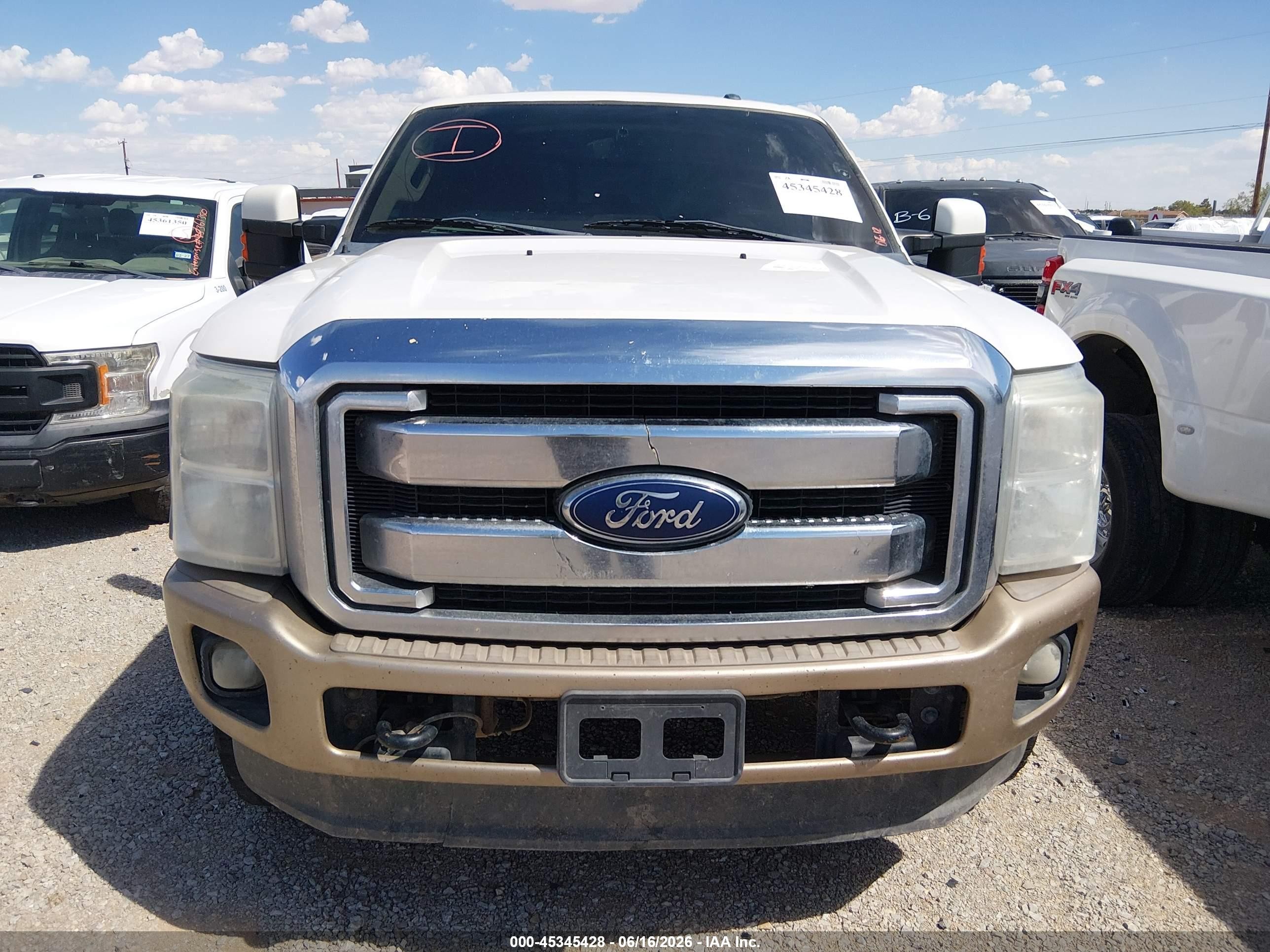 2013 Ford Super Duty F-250 Srw King Ranch Белый vin: 1FT7W2BT6DEB73031