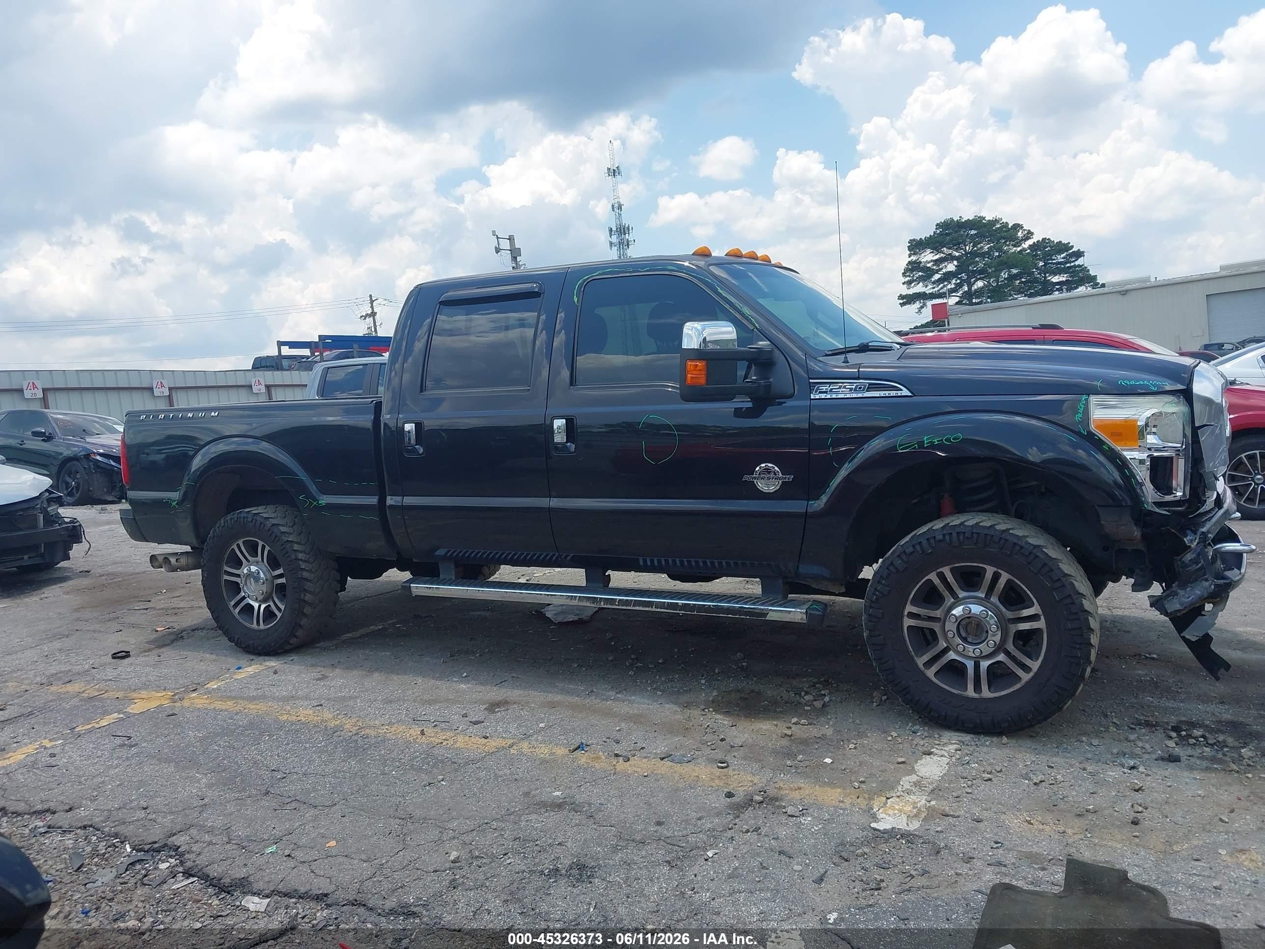 2014 Ford F-250 Lariat Black vin: 1FT7W2BT6EEA19632