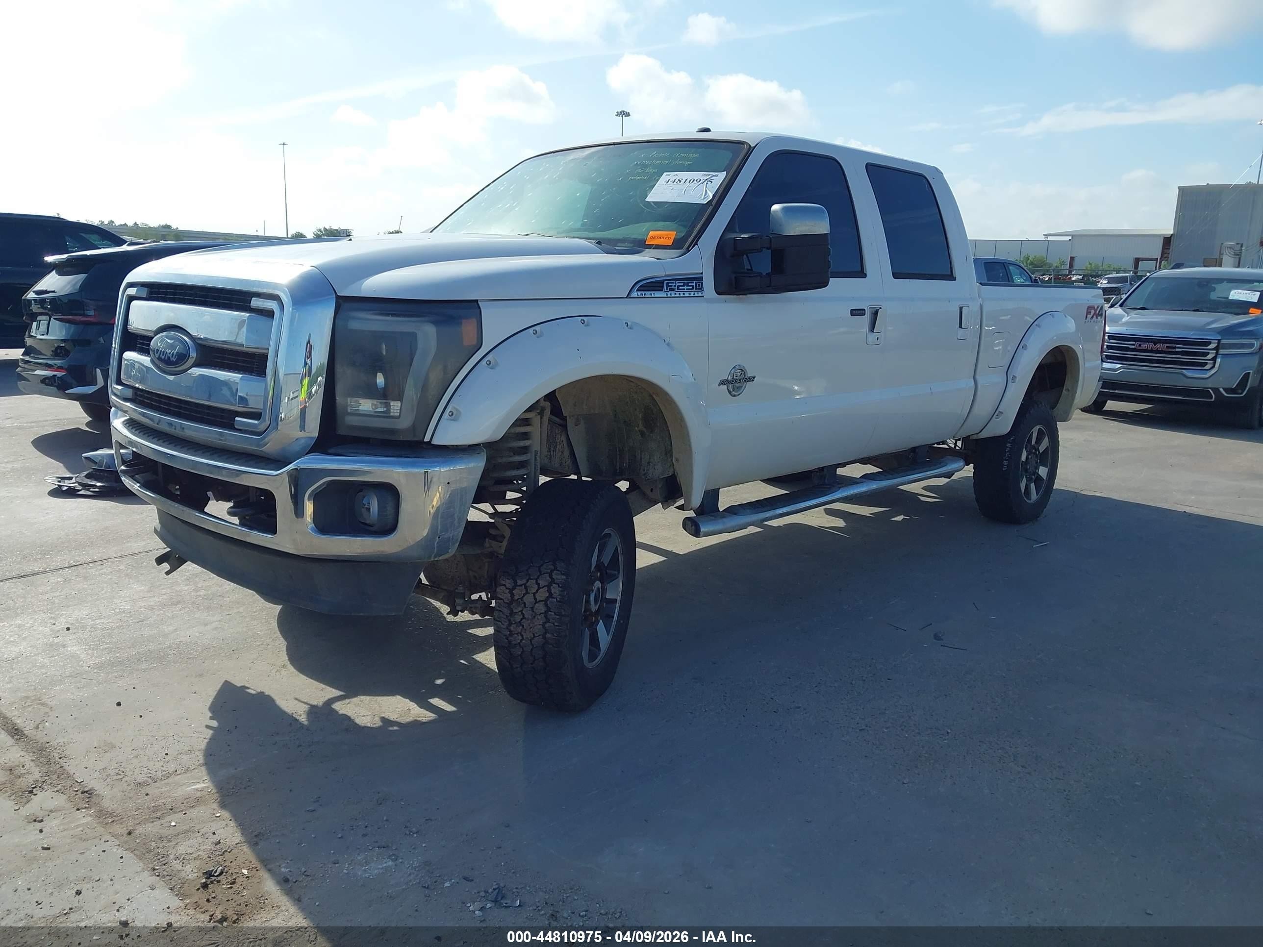 2015 Ford F-250 Lariat White vin: 1FT7W2BT6FEA18448