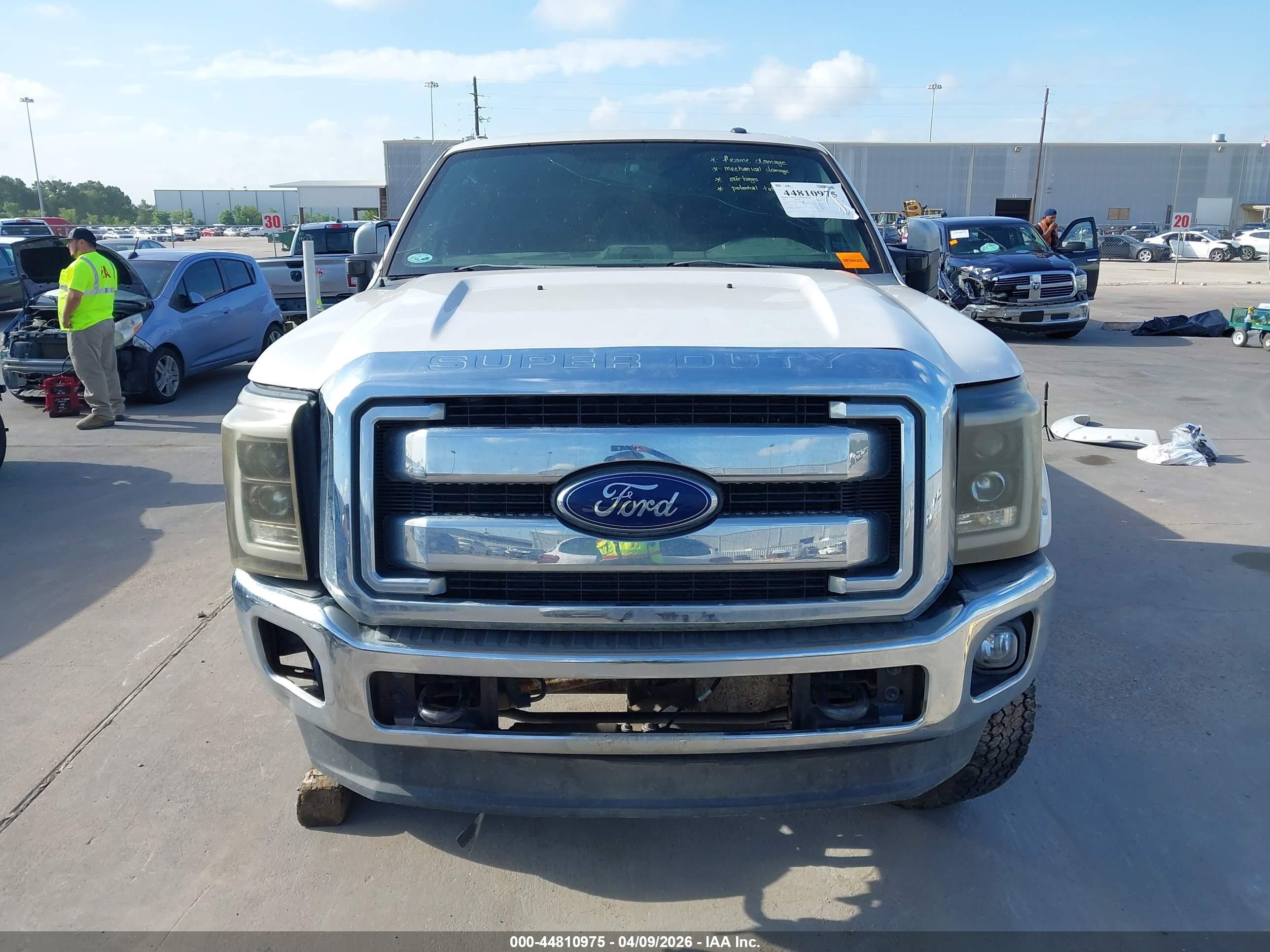 2015 Ford F-250 Lariat White vin: 1FT7W2BT6FEA18448