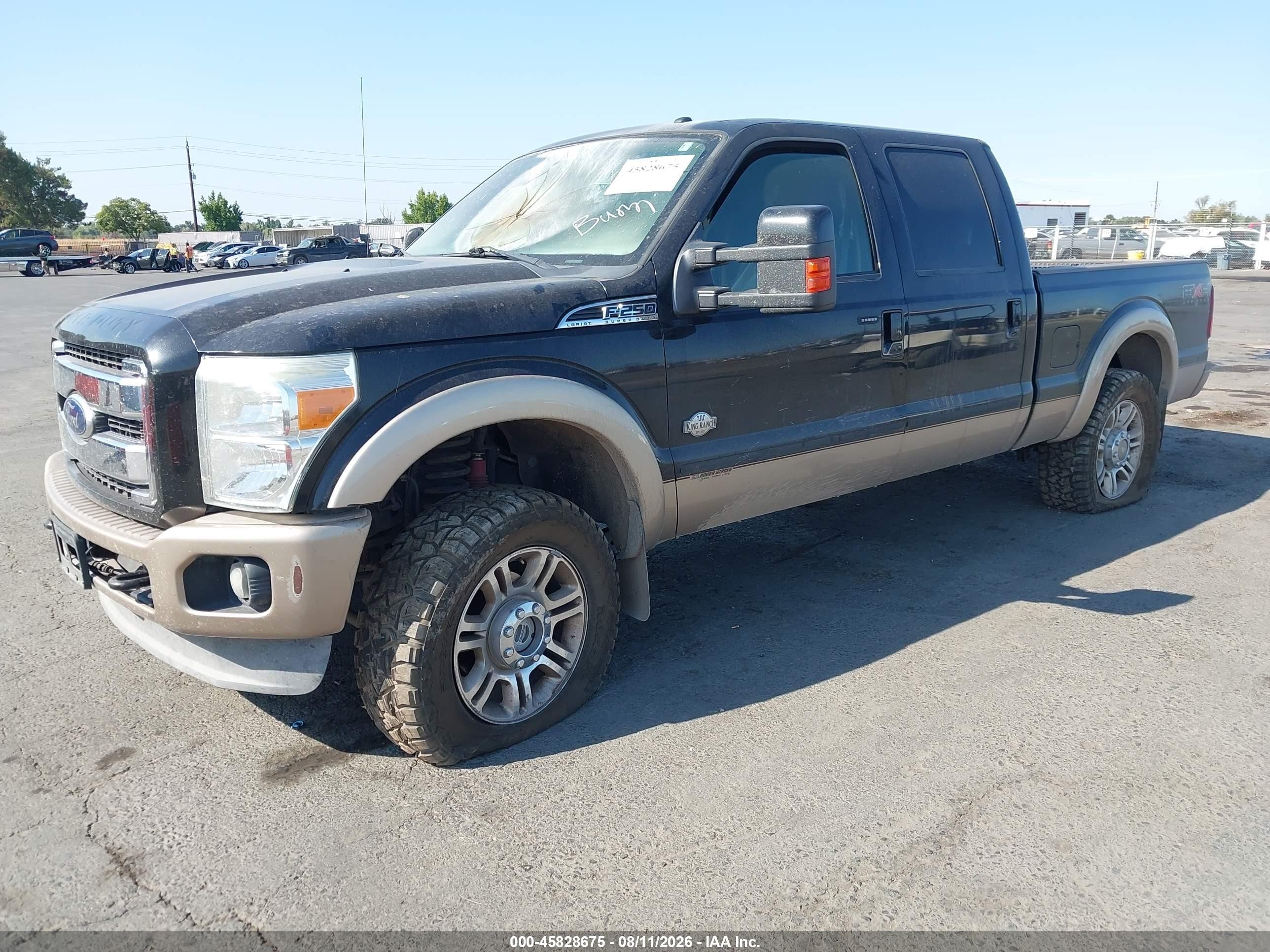 2011 Ford F-250 King Ranch Черный vin: 1FT7W2BT7BEB49219