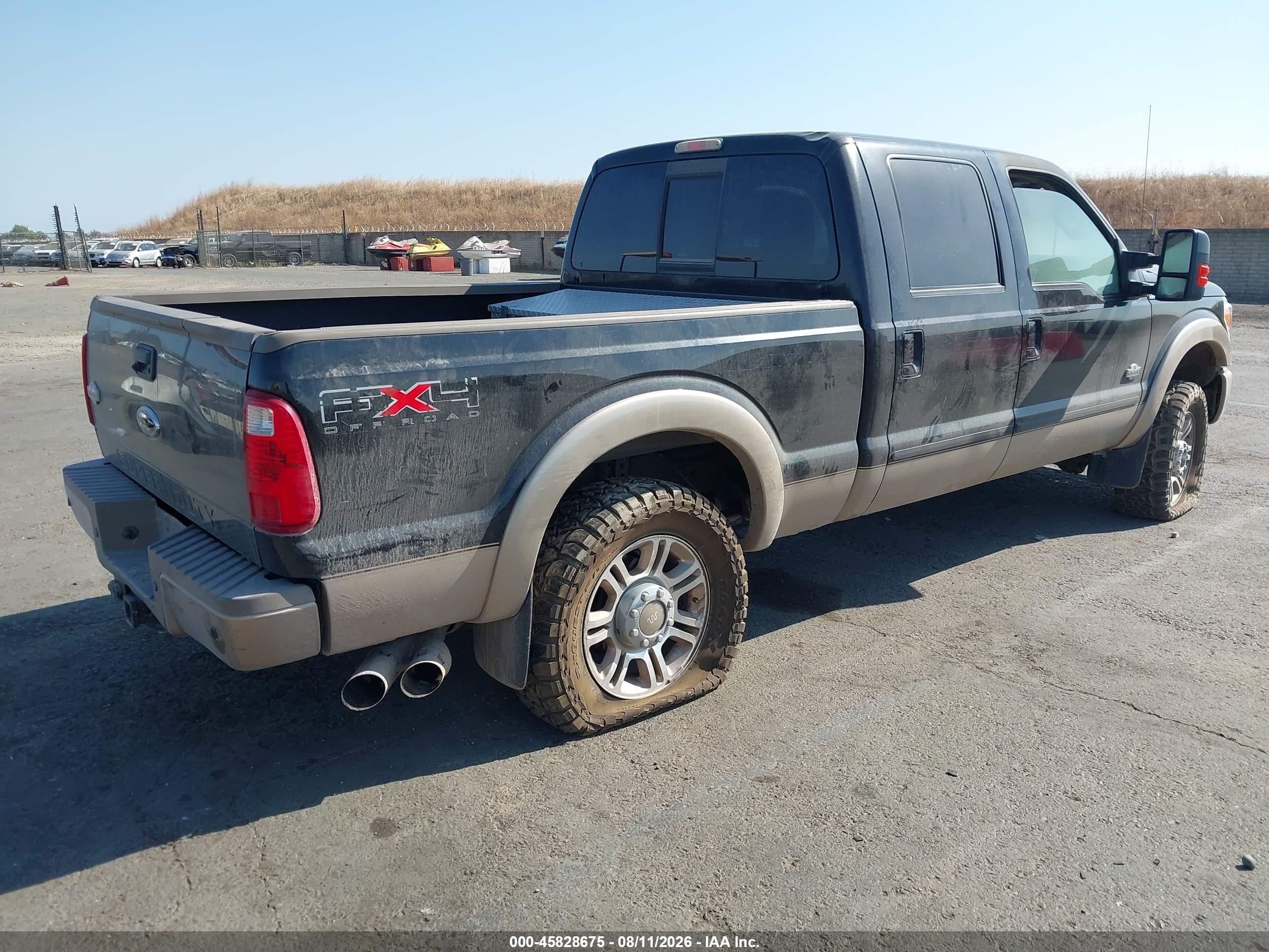 2011 Ford F-250 King Ranch Черный vin: 1FT7W2BT7BEB49219