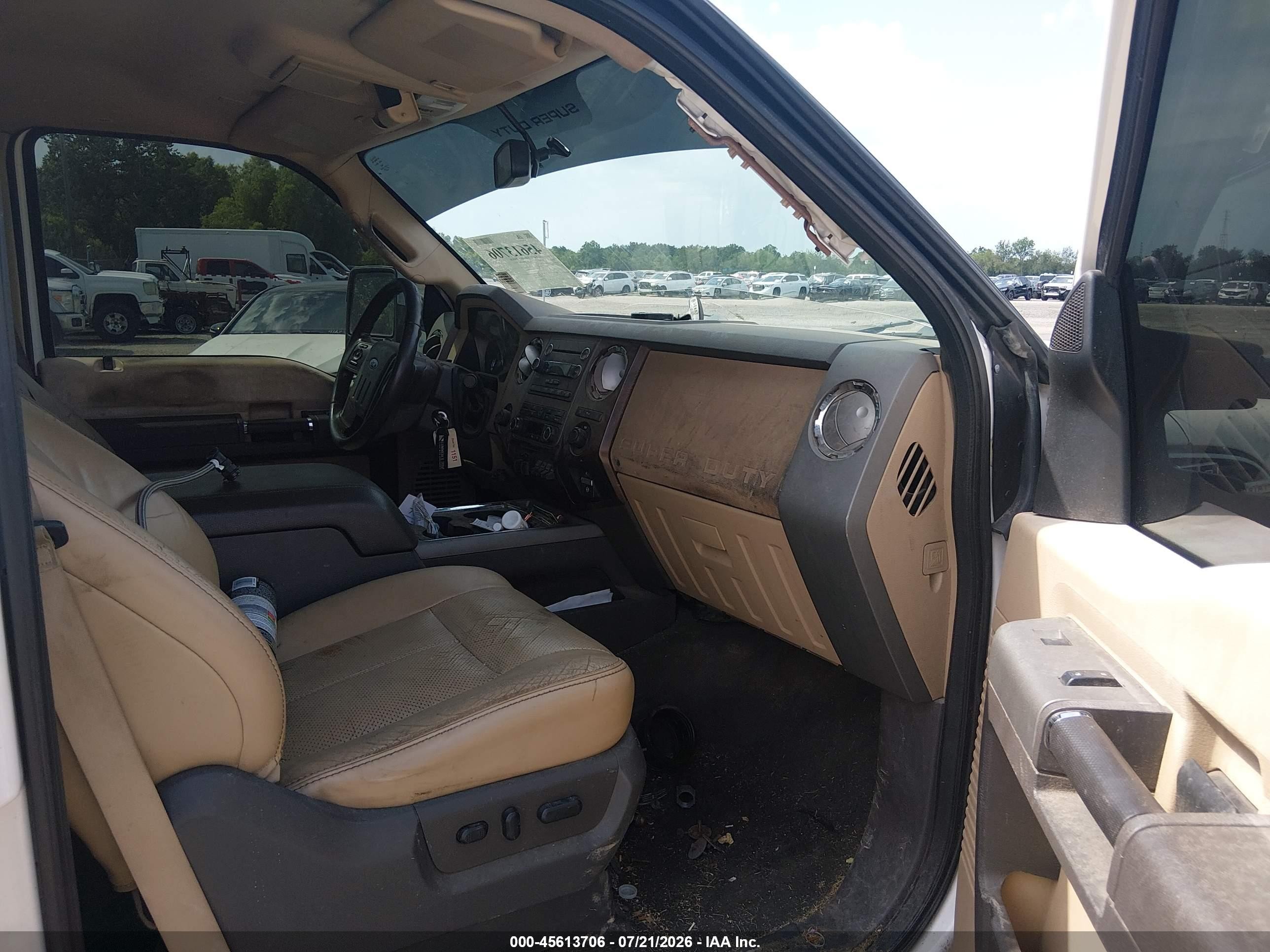 2011 Ford Super Duty F-250 Srw Lariat White vin: 1FT7W2BT7BEC23657