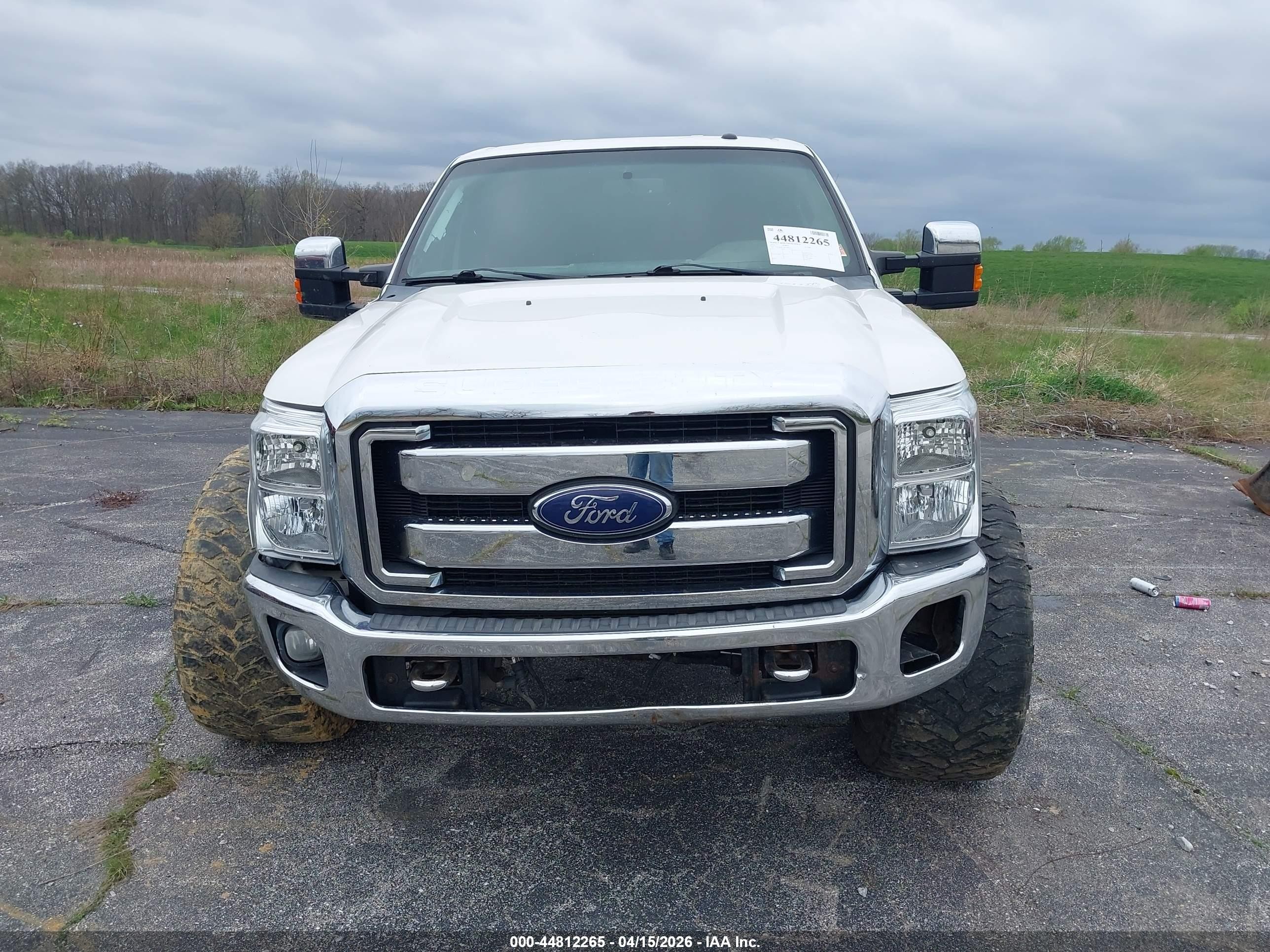 2011 Ford F-250 Lariat White vin: 1FT7W2BT7BEC80523