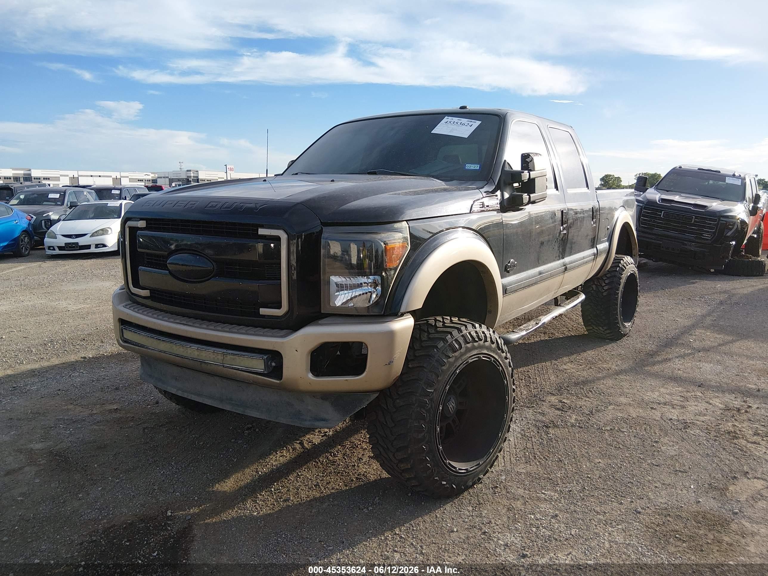 2012 Ford F-250 Lariat Black vin: 1FT7W2BT7CEA47825