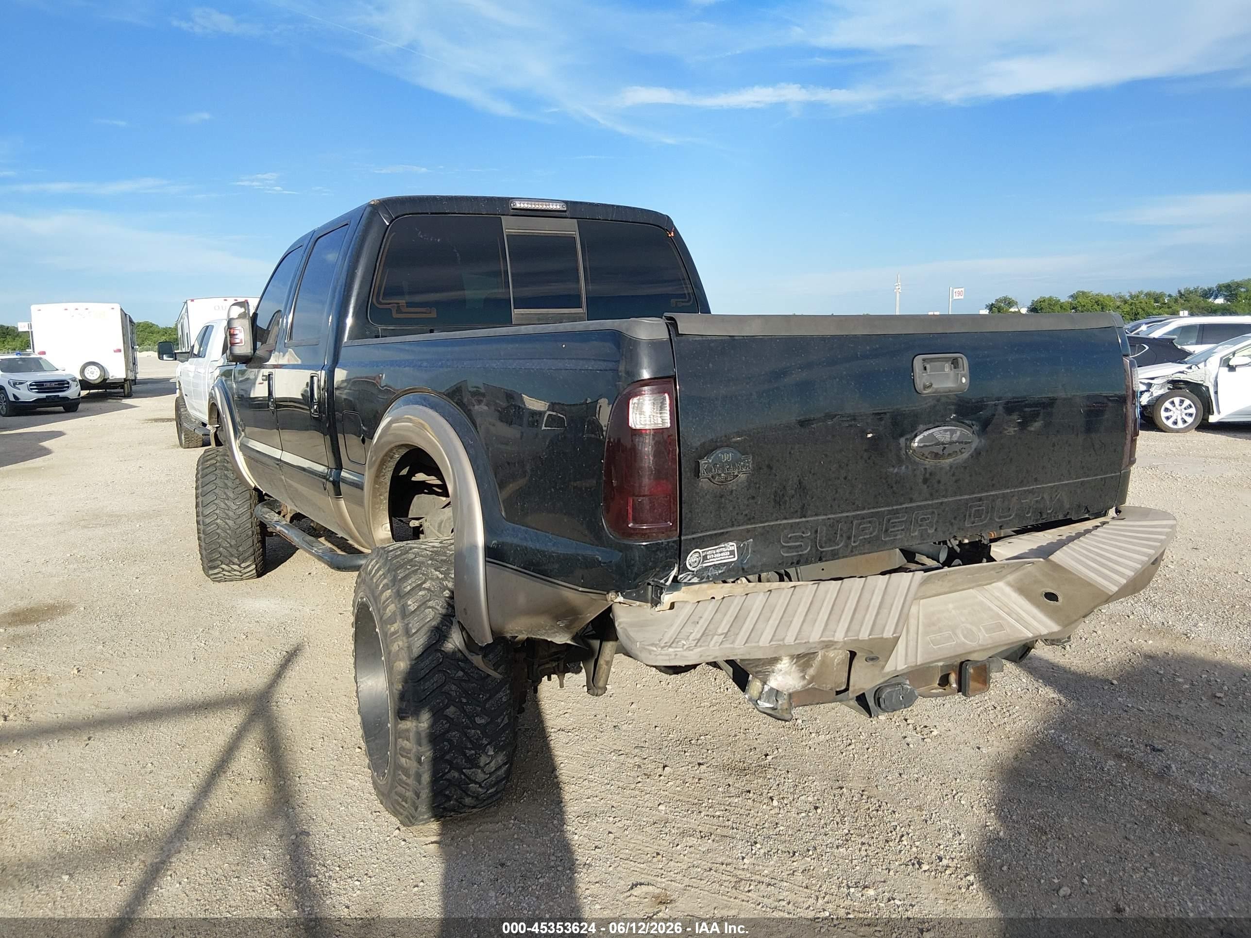 2012 Ford F-250 Lariat Black vin: 1FT7W2BT7CEA47825