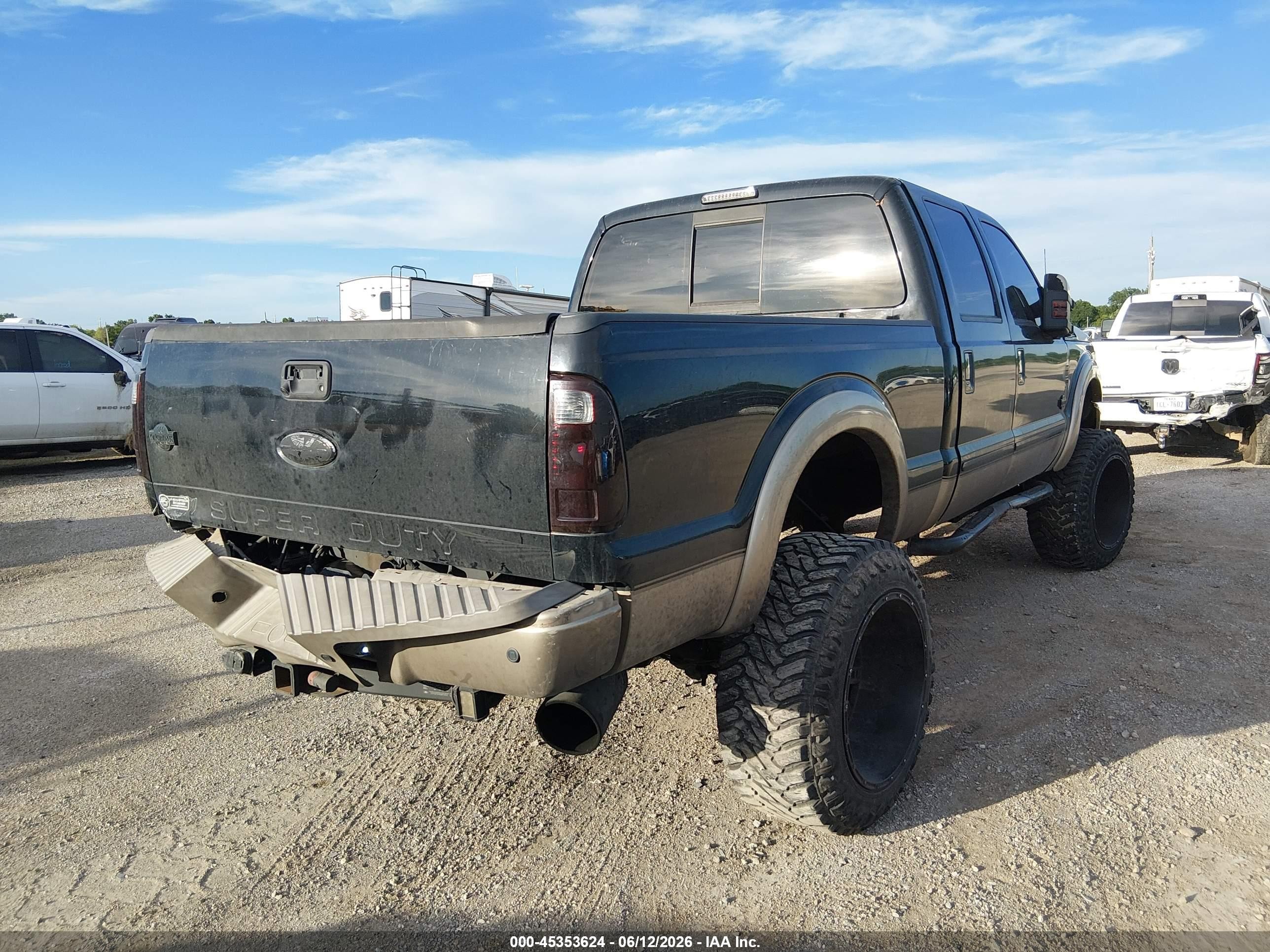 2012 Ford F-250 Lariat Black vin: 1FT7W2BT7CEA47825