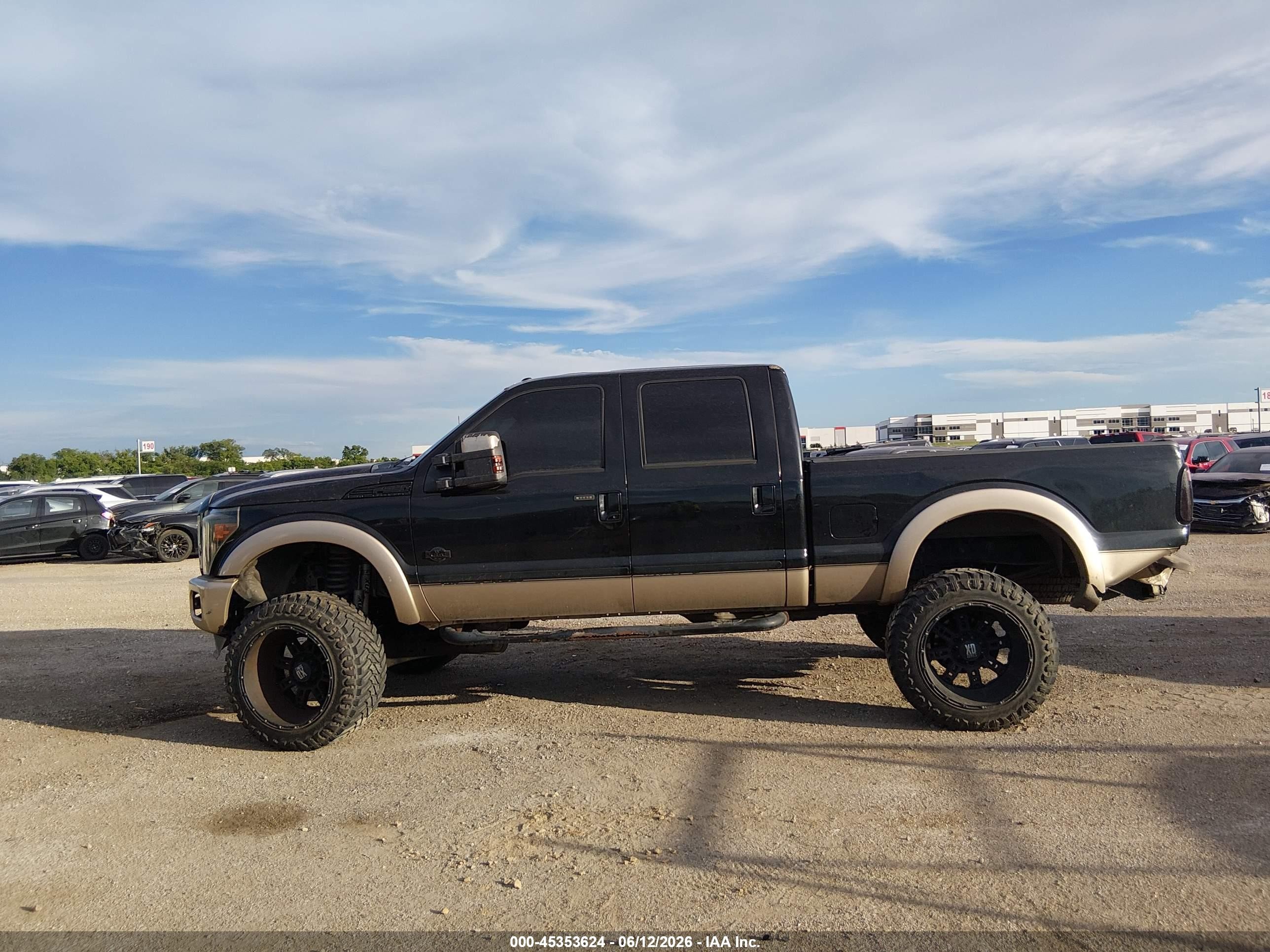 2012 Ford F-250 Lariat Black vin: 1FT7W2BT7CEA47825