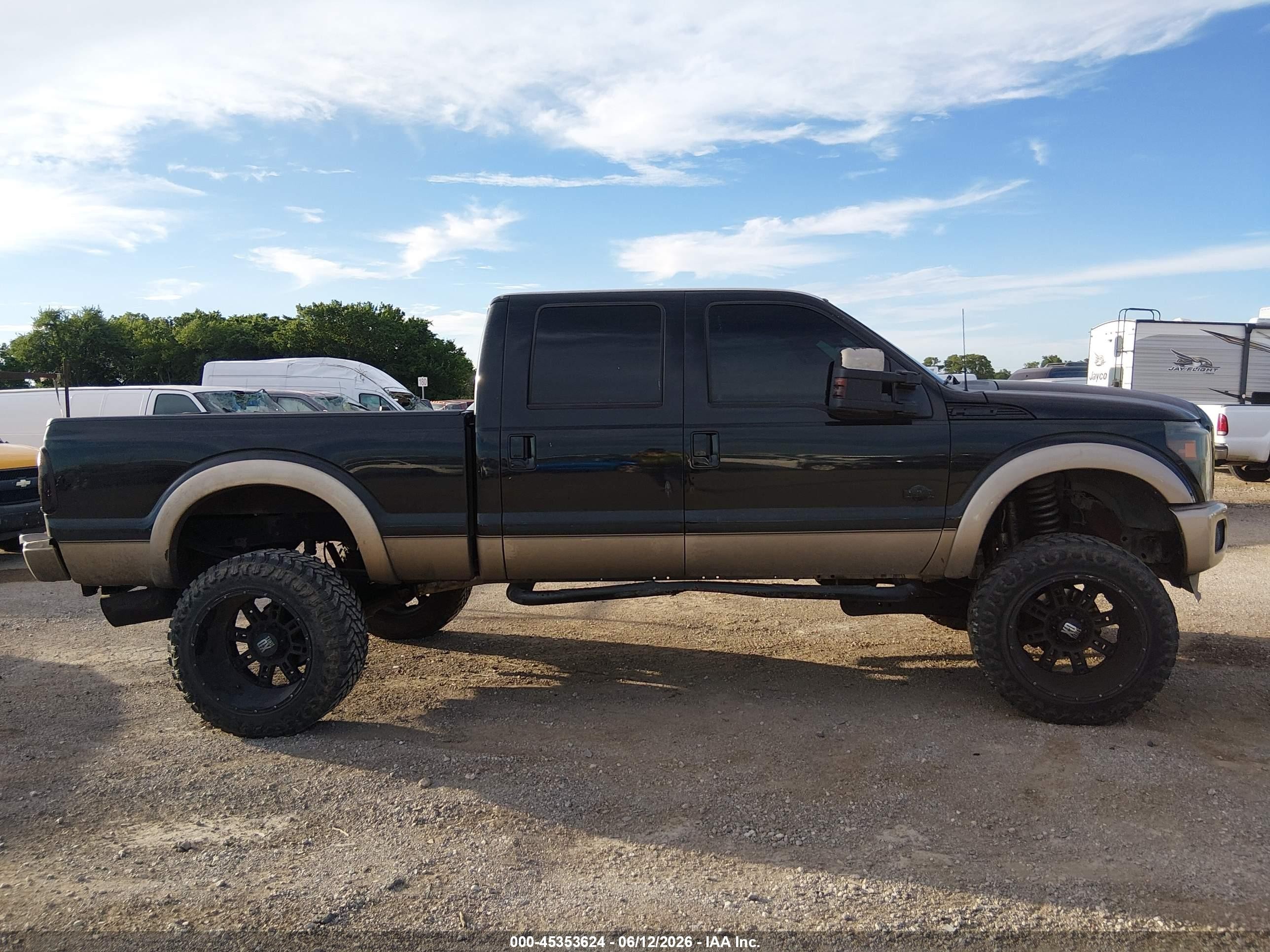 2012 Ford F-250 Lariat Black vin: 1FT7W2BT7CEA47825