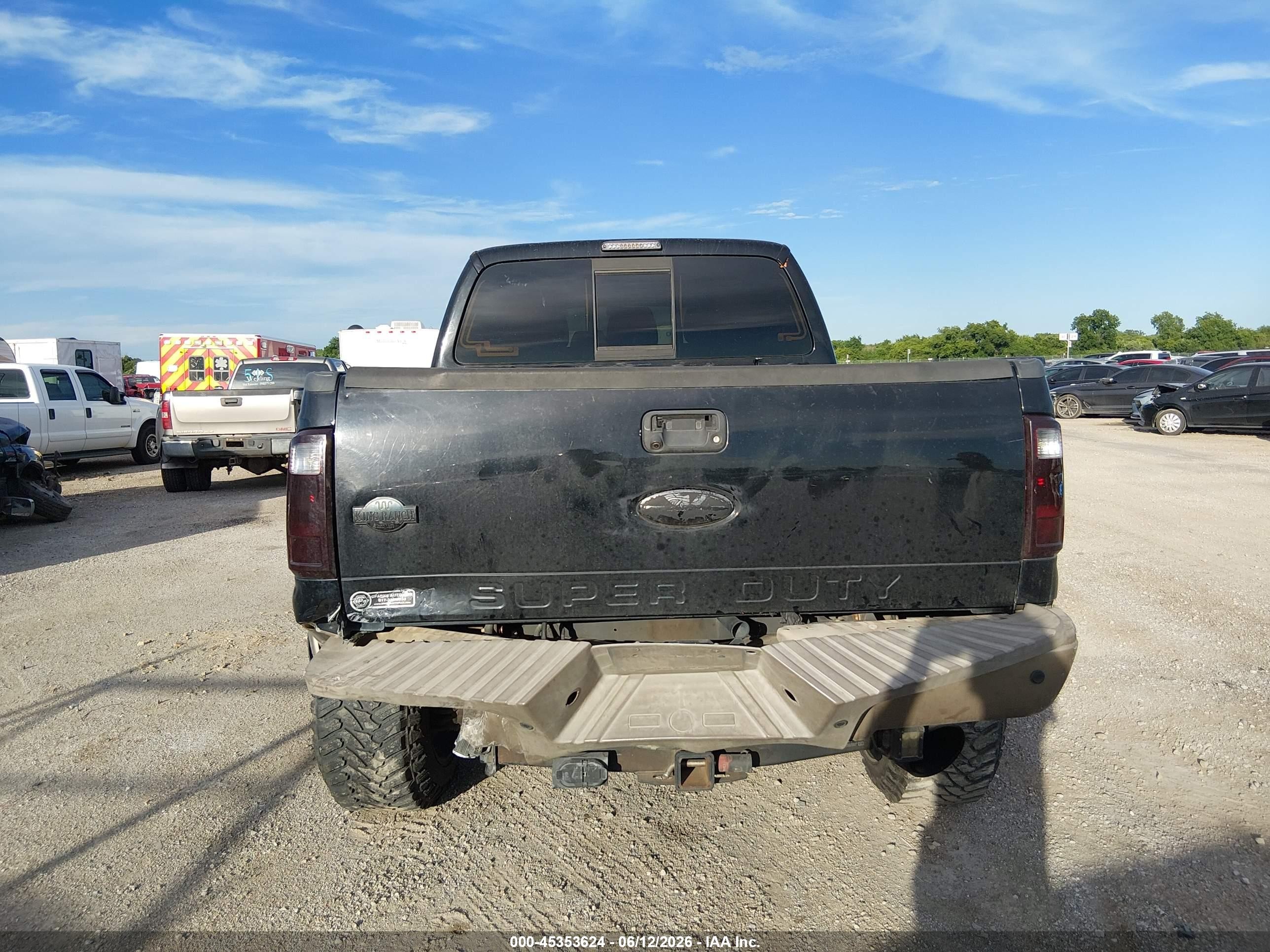 2012 Ford F-250 Lariat Black vin: 1FT7W2BT7CEA47825