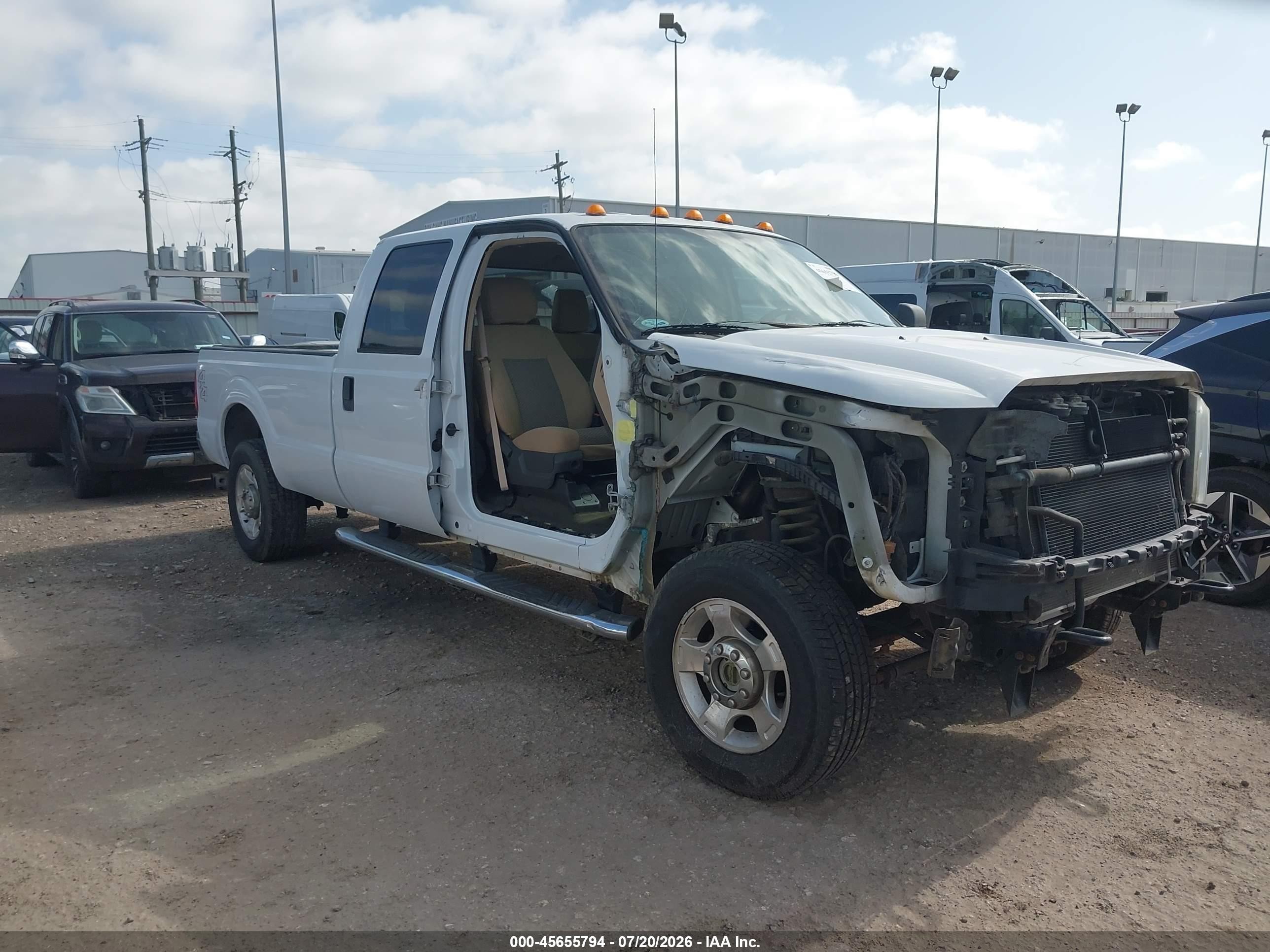 2012 Ford Super Duty F-250 Srw Xlt White vin: 1FT7W2BT7CEA61594