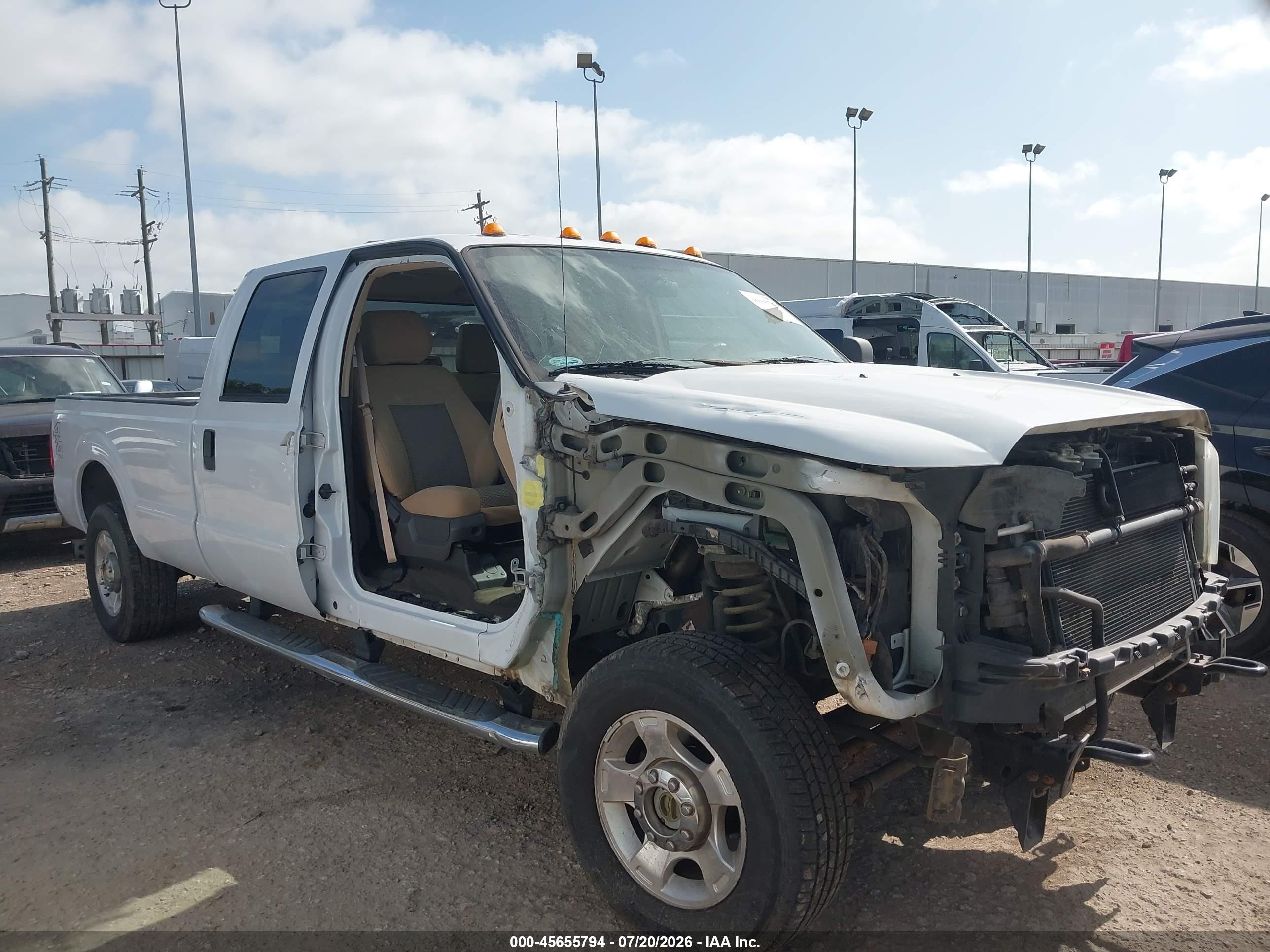 2012 Ford Super Duty F-250 Srw Xlt White vin: 1FT7W2BT7CEA61594