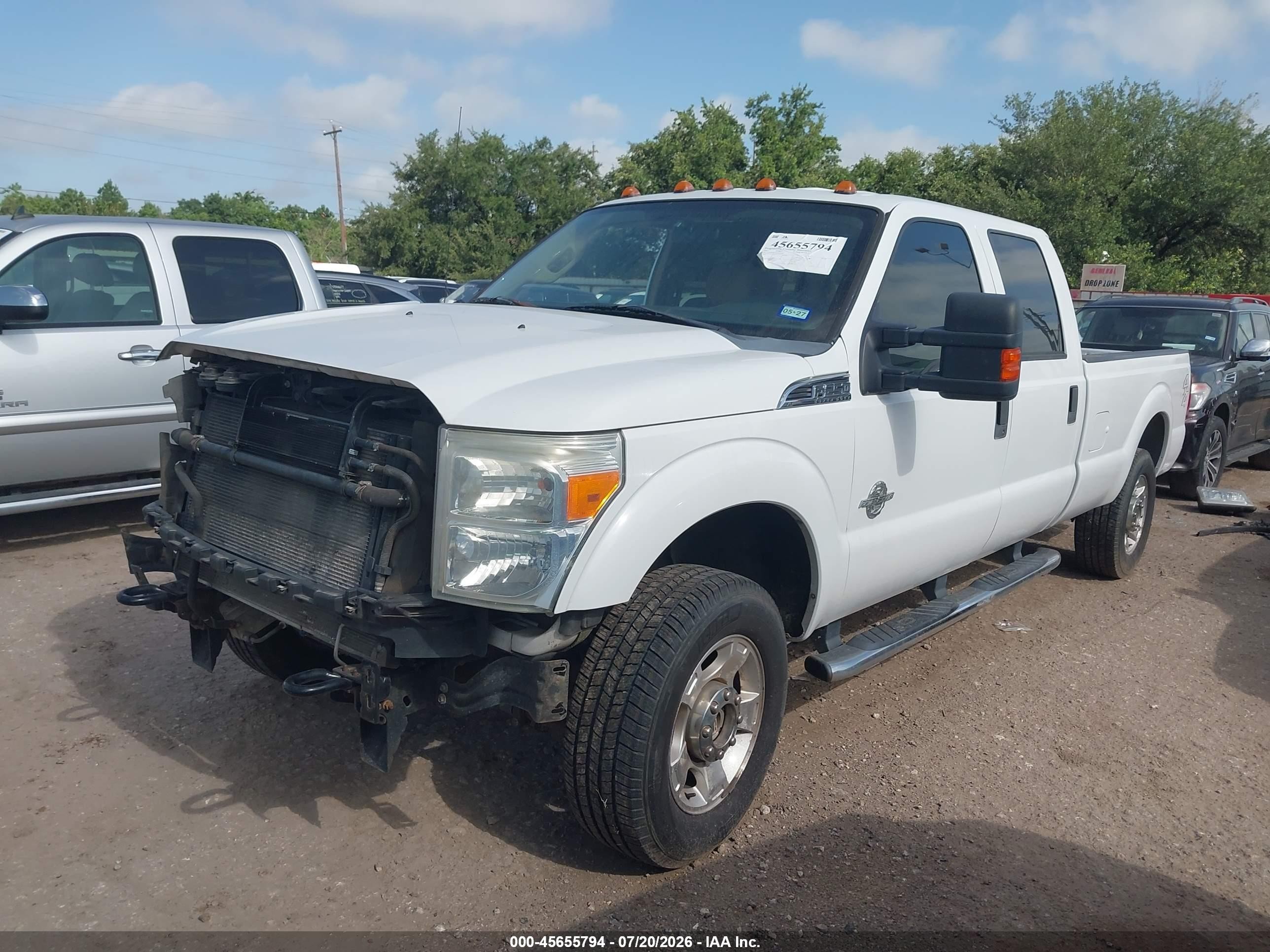 2012 Ford Super Duty F-250 Srw Xlt White vin: 1FT7W2BT7CEA61594