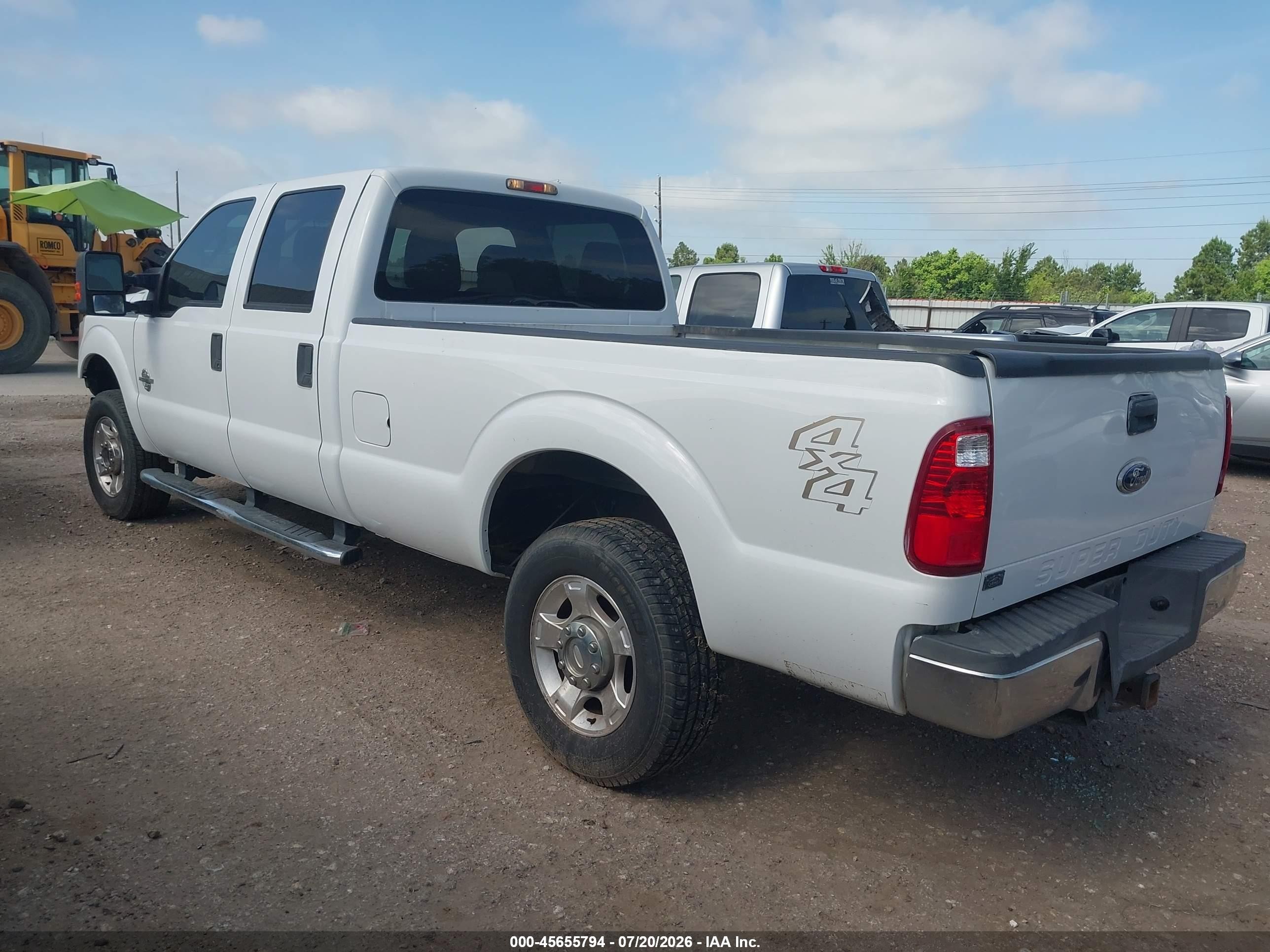 2012 Ford Super Duty F-250 Srw Xlt White vin: 1FT7W2BT7CEA61594