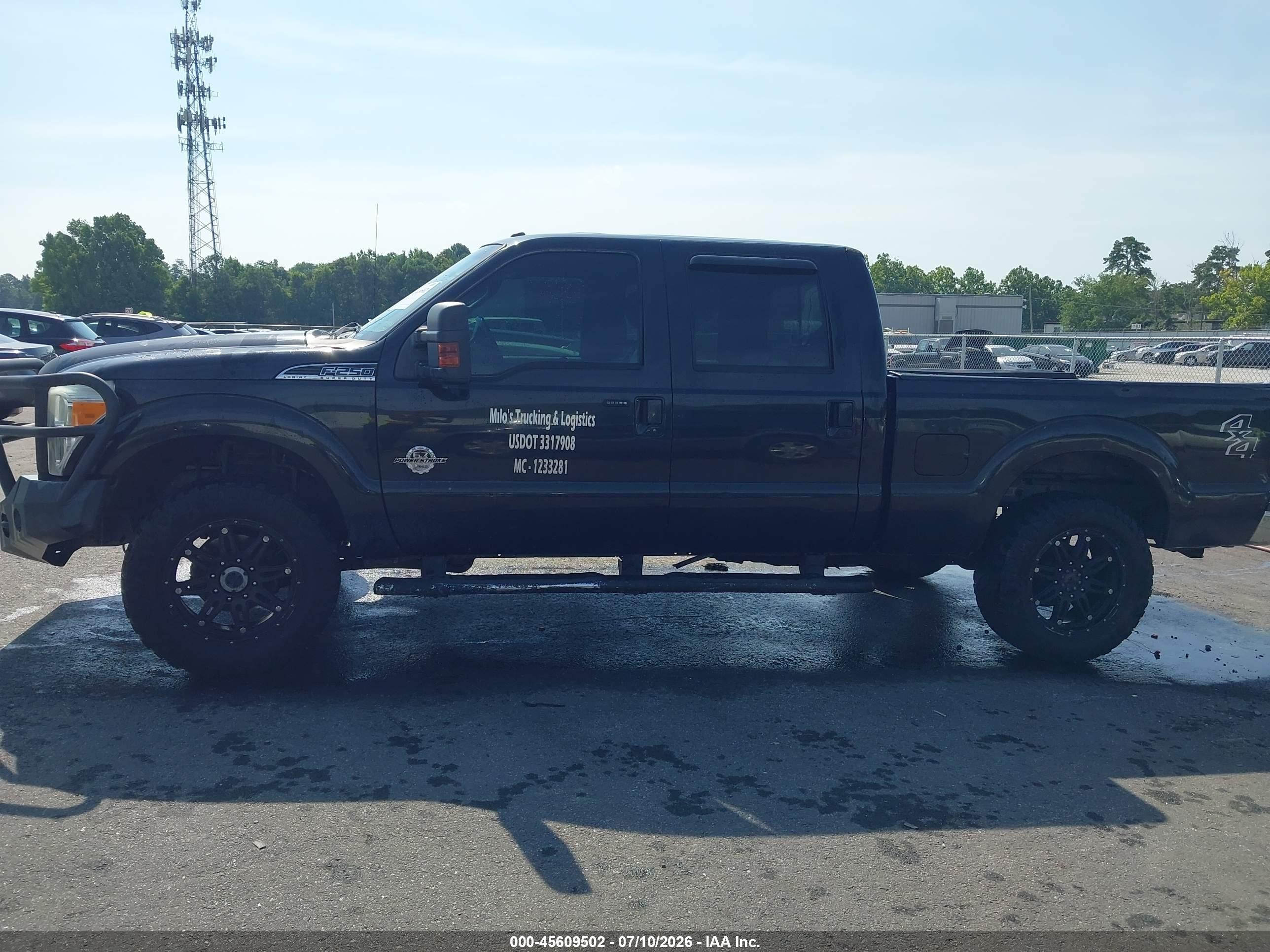 2012 Ford F-250 Lariat Black vin: 1FT7W2BT7CEB77104