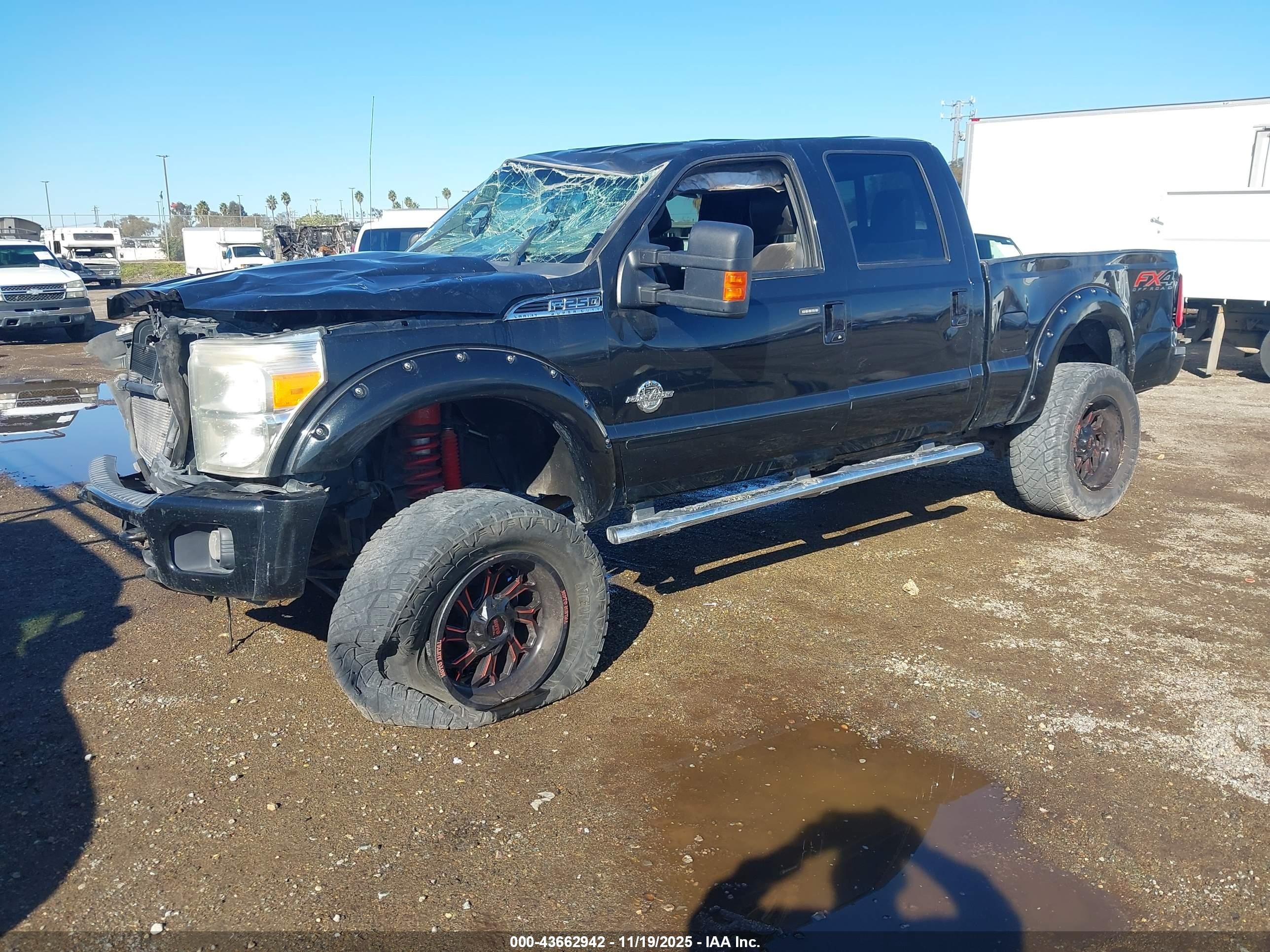 2012 Ford F-250 Lariat Black vin: 1FT7W2BT7CEC24874