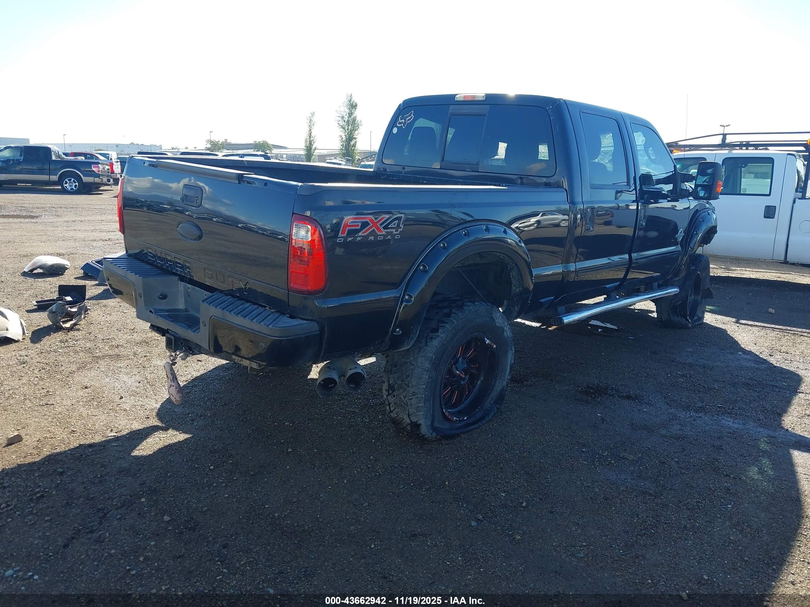 2012 Ford F-250 Lariat Black vin: 1FT7W2BT7CEC24874