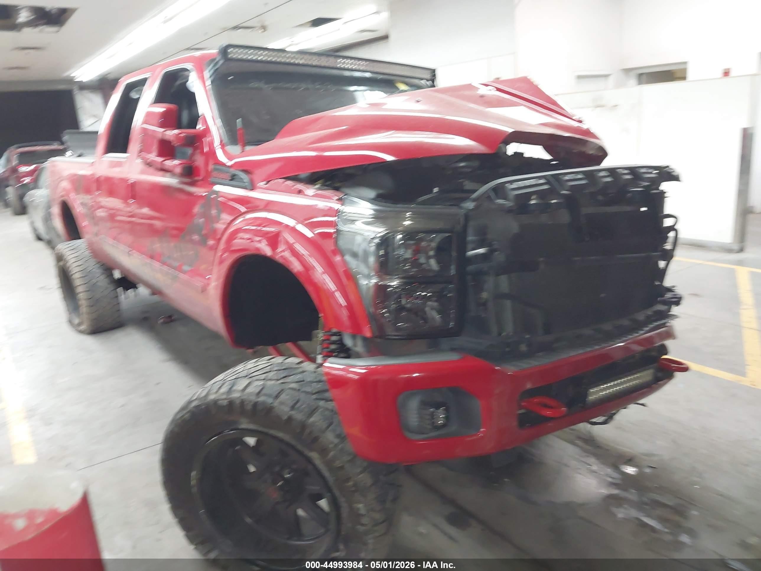 2012 Ford F-250 Lariat Red vin: 1FT7W2BT7CED18026