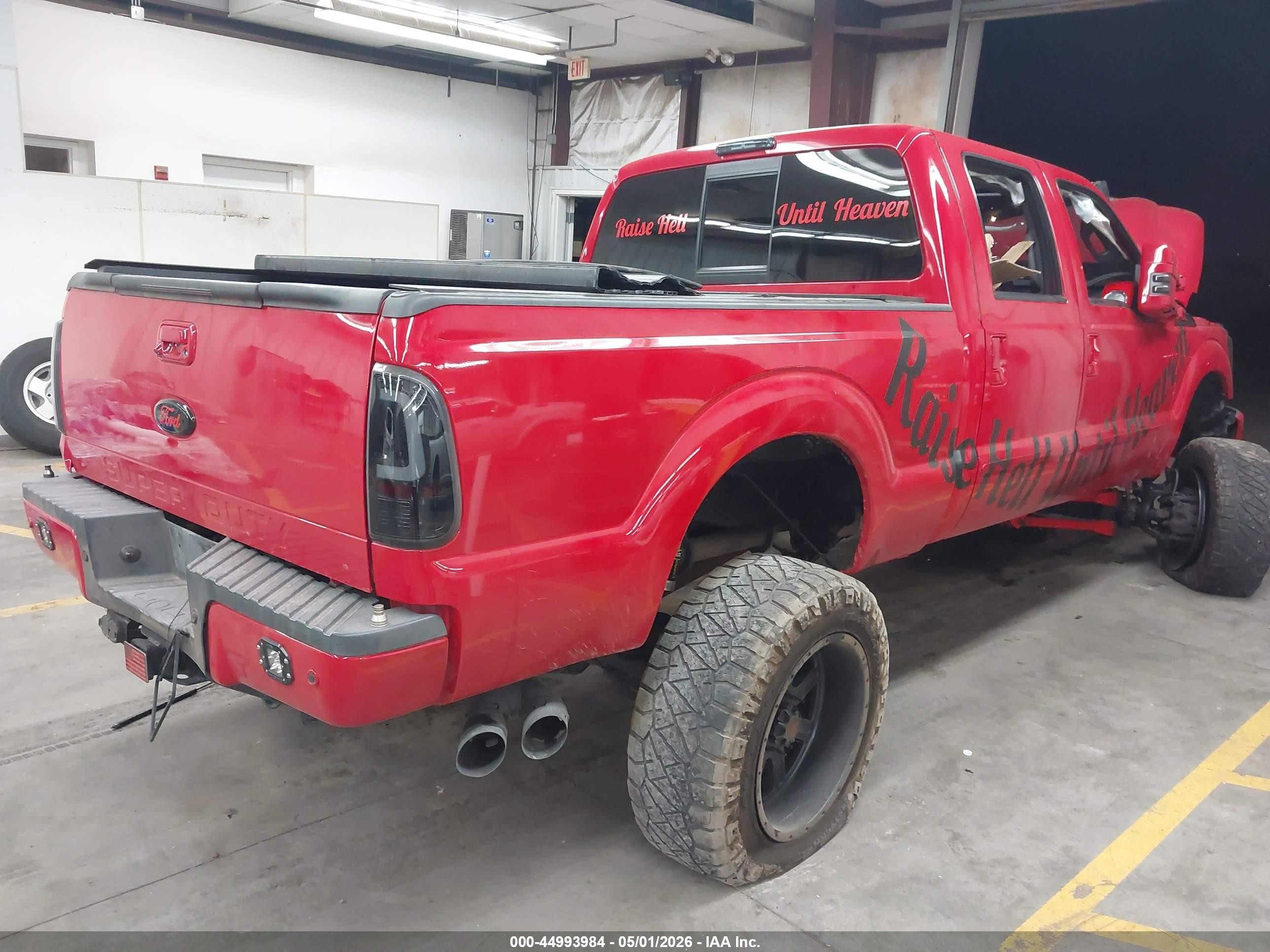 2012 Ford F-250 Lariat Red vin: 1FT7W2BT7CED18026