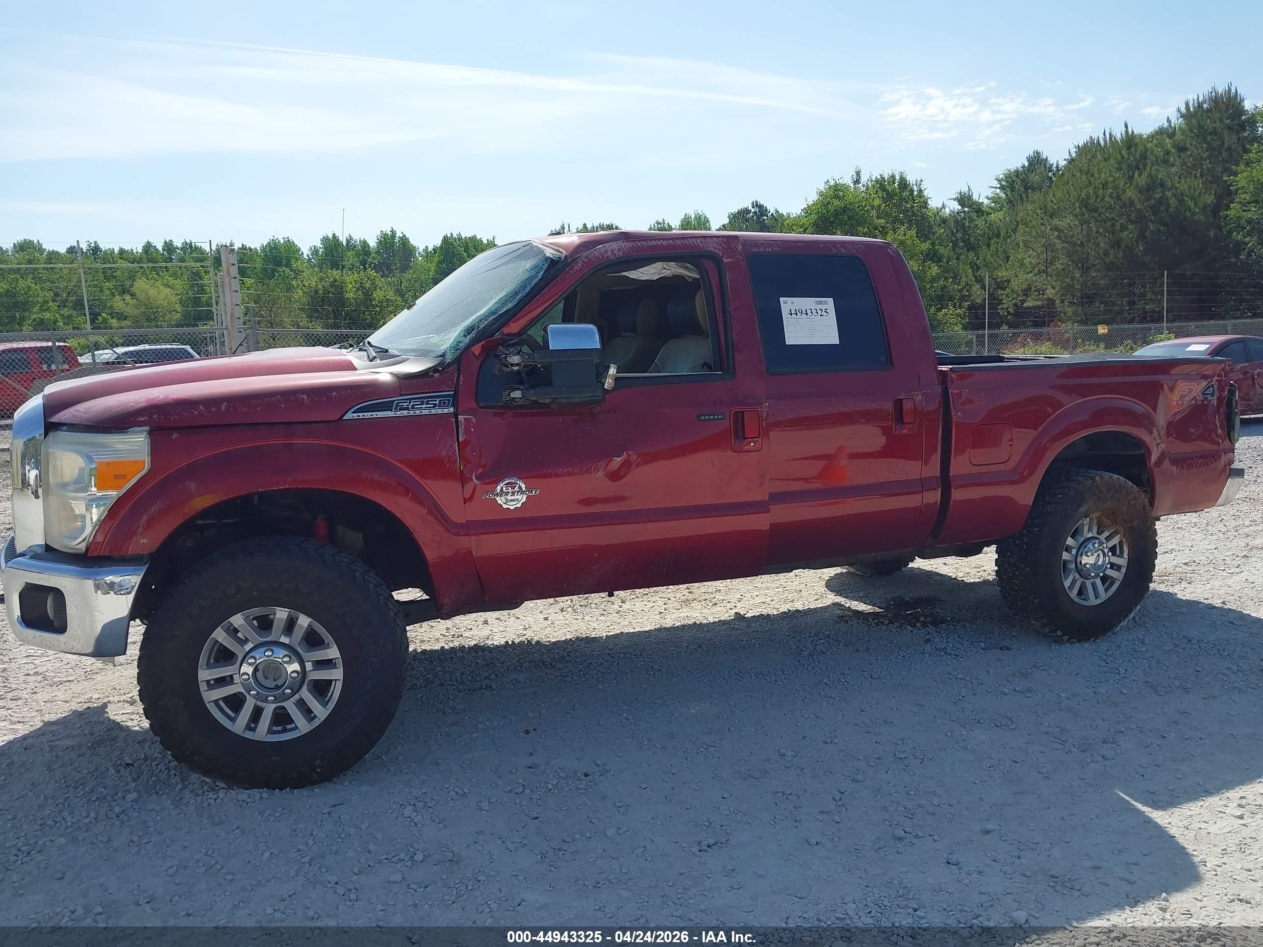 2014 Ford F-250 Lariat Красный vin: 1FT7W2BT7EEA14262