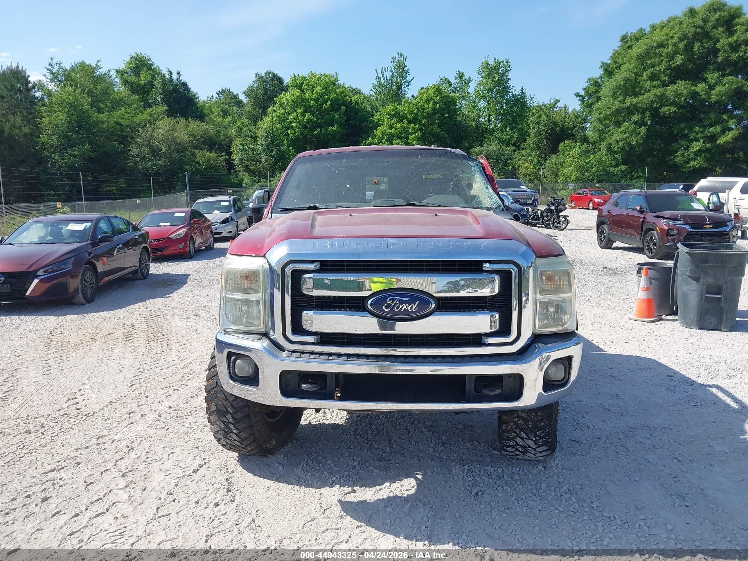 2014 Ford F-250 Lariat Красный vin: 1FT7W2BT7EEA14262