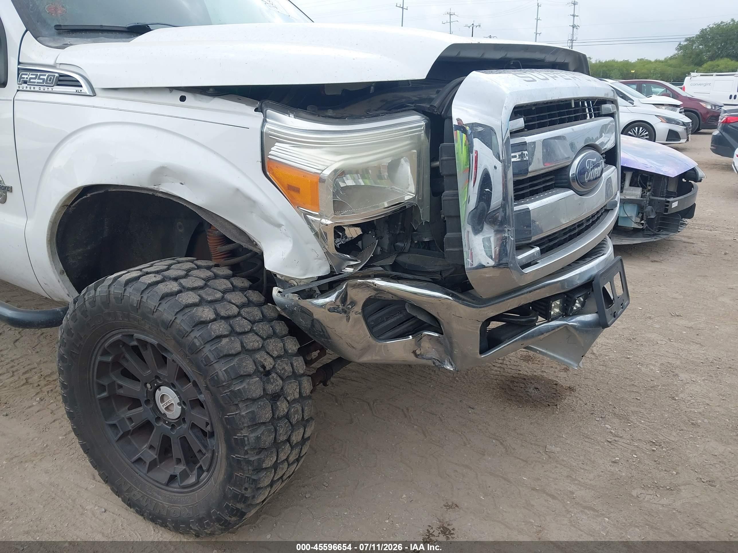 2014 Ford F-250 Lariat/xl/xlt White vin: 1FT7W2BT7EEA34012