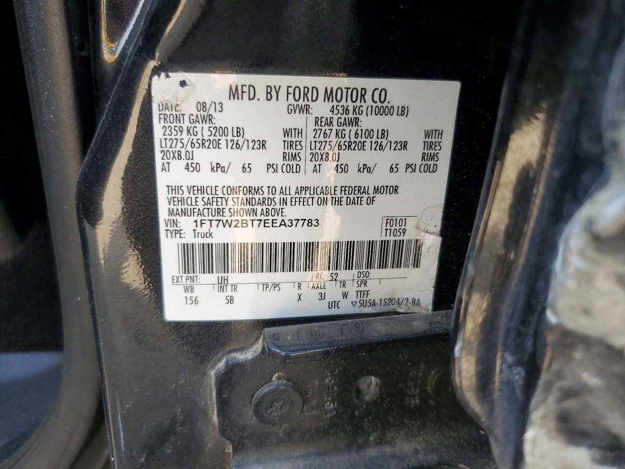 2014 Ford F250 Super Duty Black vin: 1FT7W2BT7EEA37783