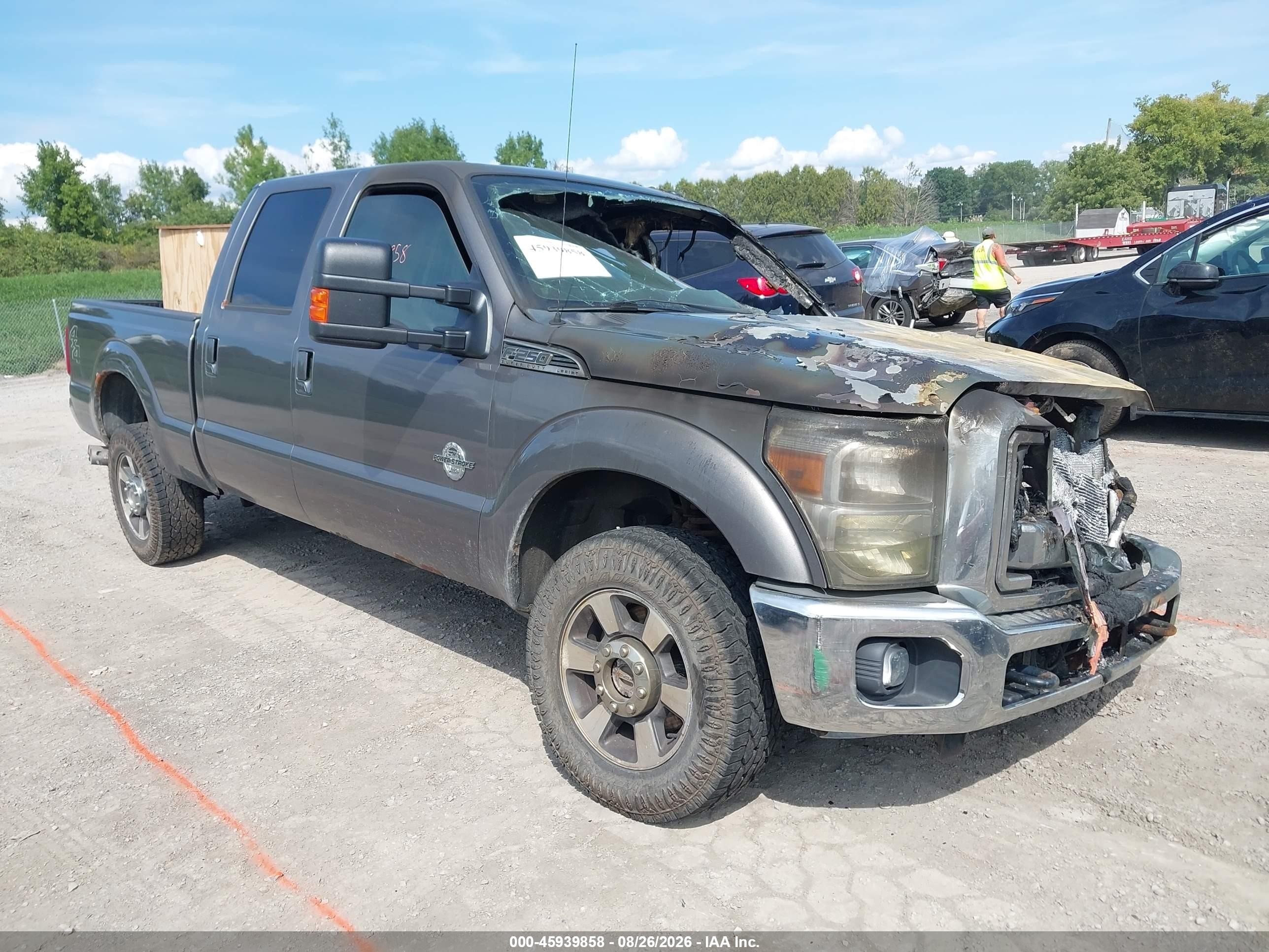 2014 Ford F-250 Lariat Gray vin: 1FT7W2BT7EEA99104