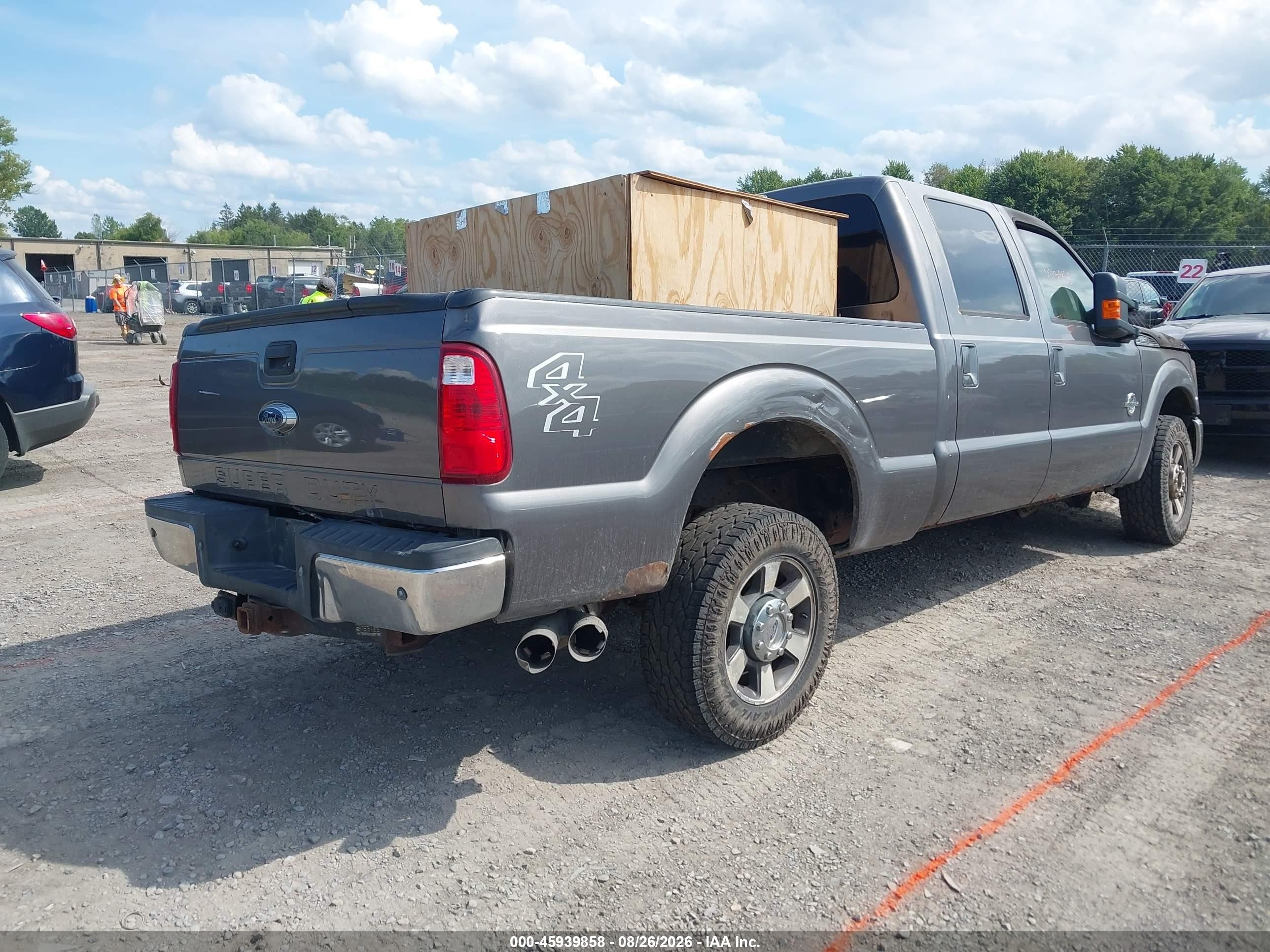 2014 Ford F-250 Lariat Gray vin: 1FT7W2BT7EEA99104