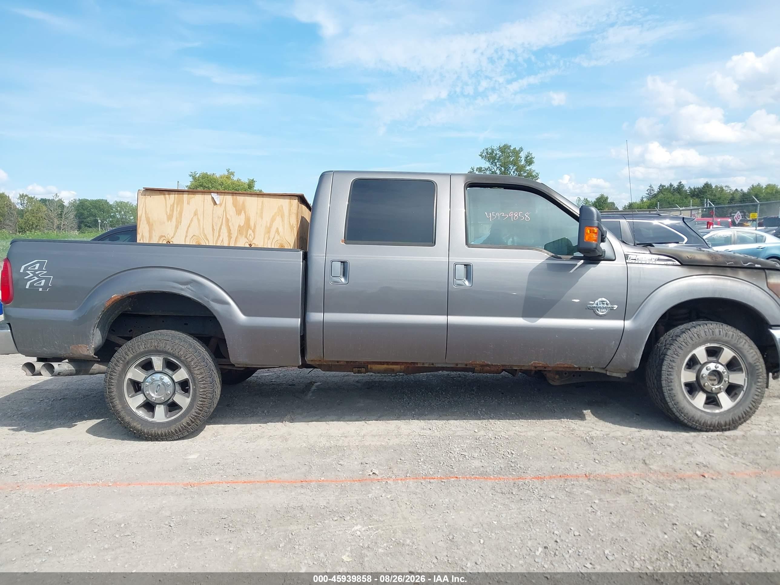 2014 Ford F-250 Lariat Gray vin: 1FT7W2BT7EEA99104
