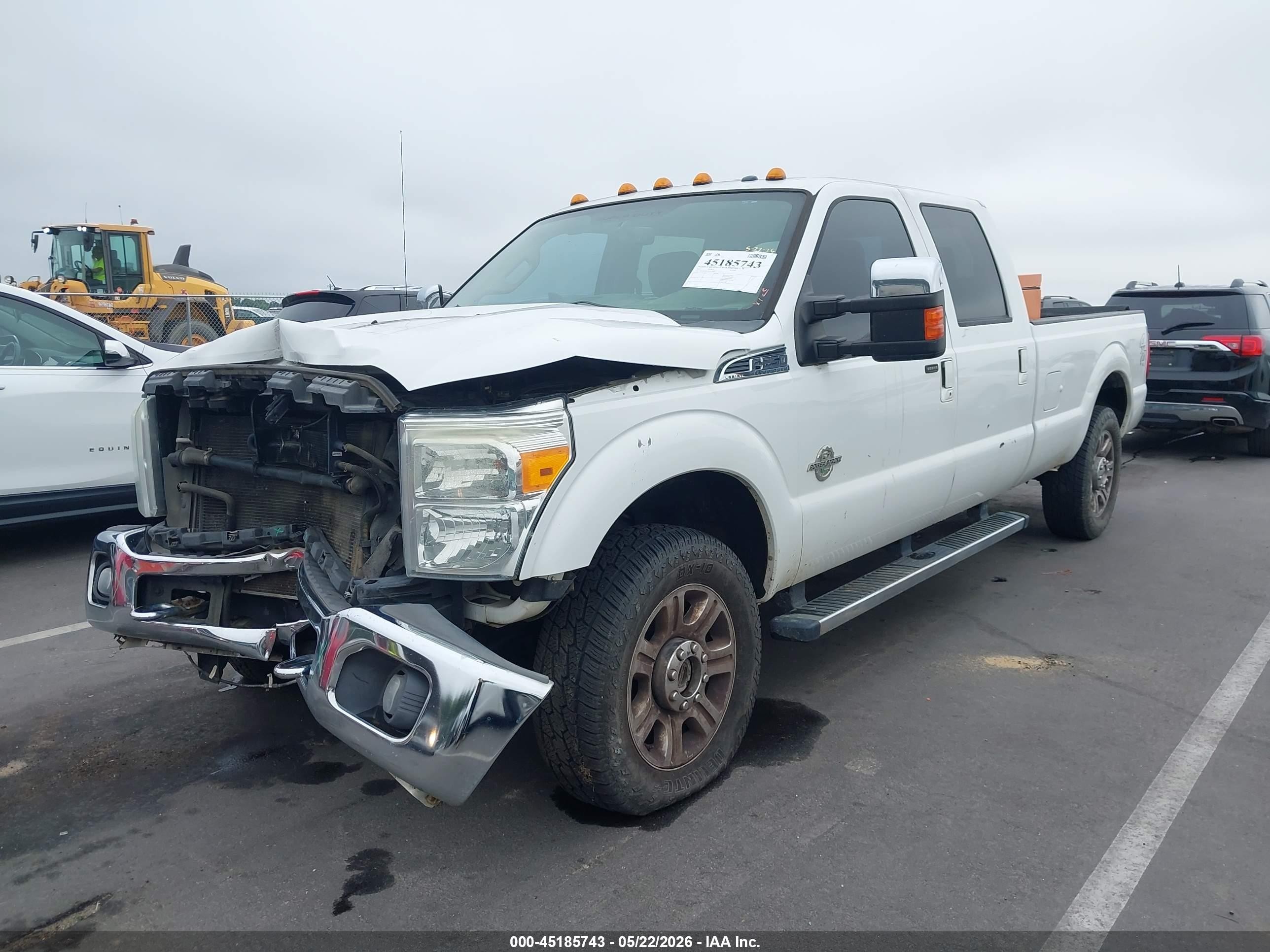 2015 Ford F-250 Lariat White vin: 1FT7W2BT7FEA40409