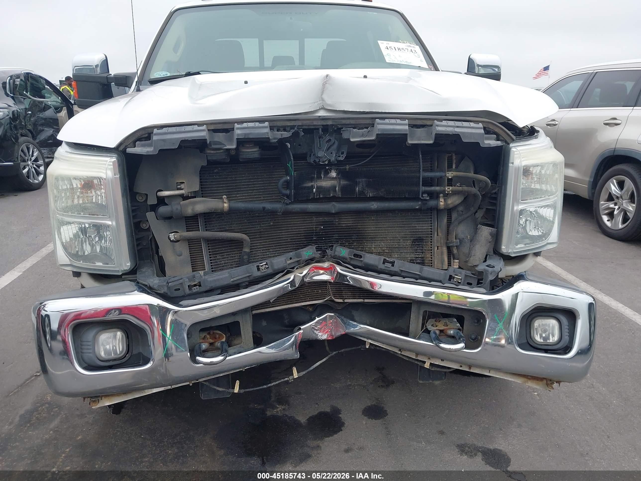 2015 Ford F-250 Lariat White vin: 1FT7W2BT7FEA40409