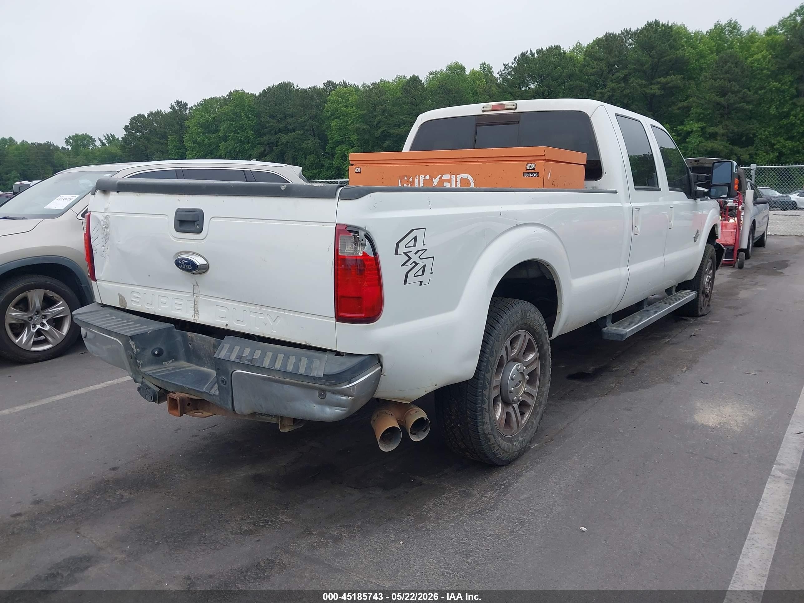 2015 Ford F-250 Lariat White vin: 1FT7W2BT7FEA40409