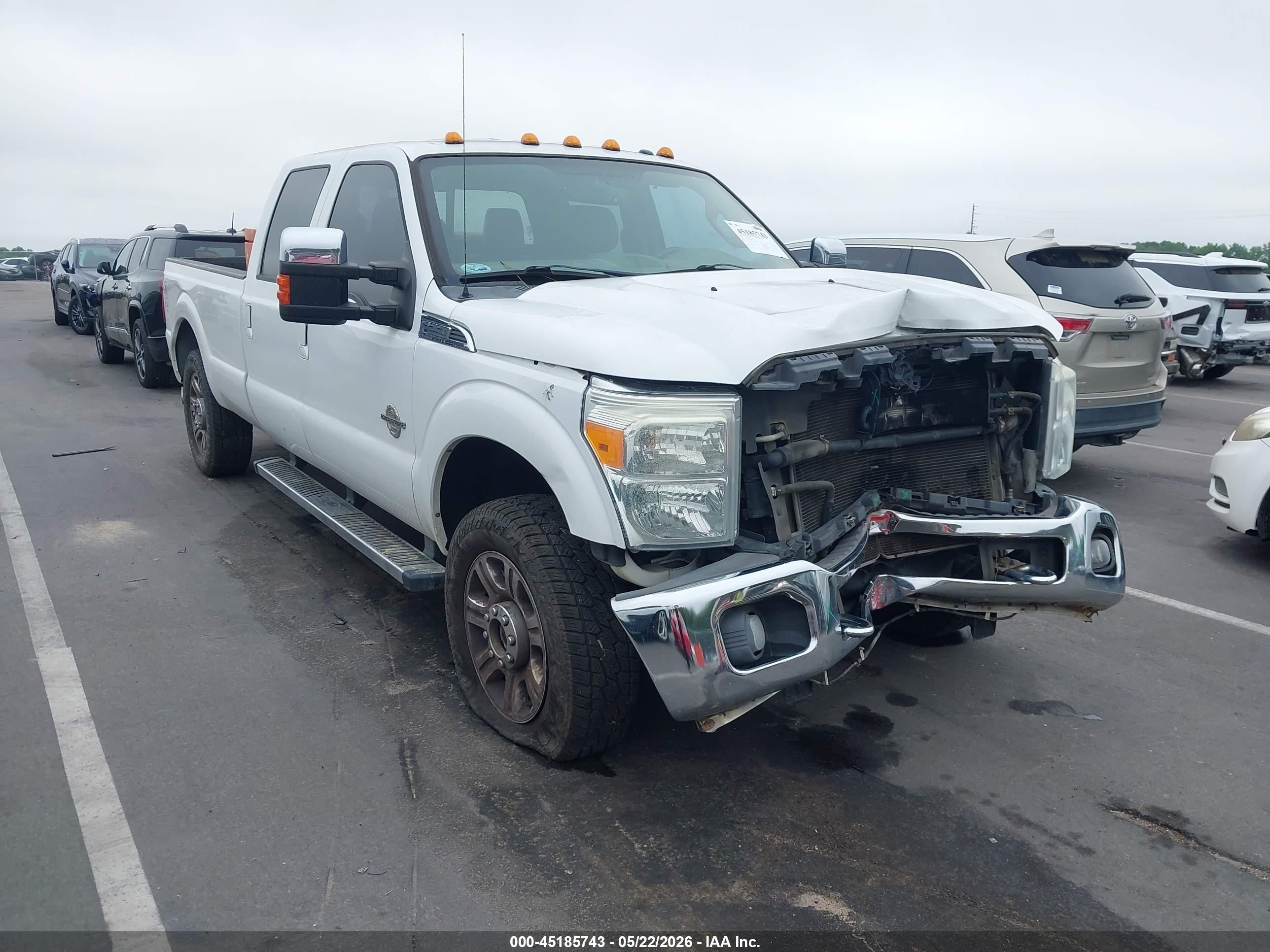 2015 Ford F-250 Lariat White vin: 1FT7W2BT7FEA40409