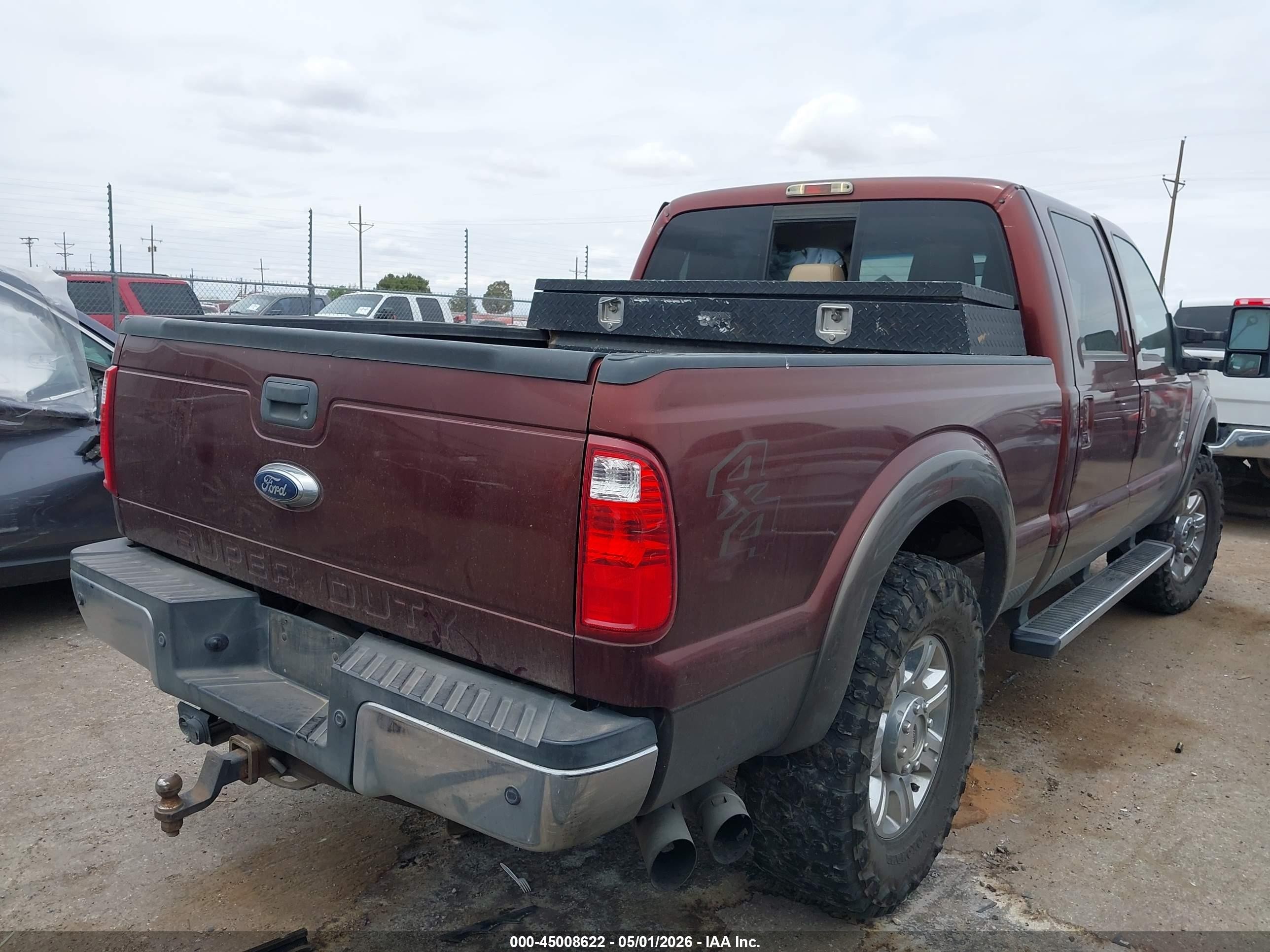 2015 Ford F-250 Lariat Maroon vin: 1FT7W2BT7FEA85446