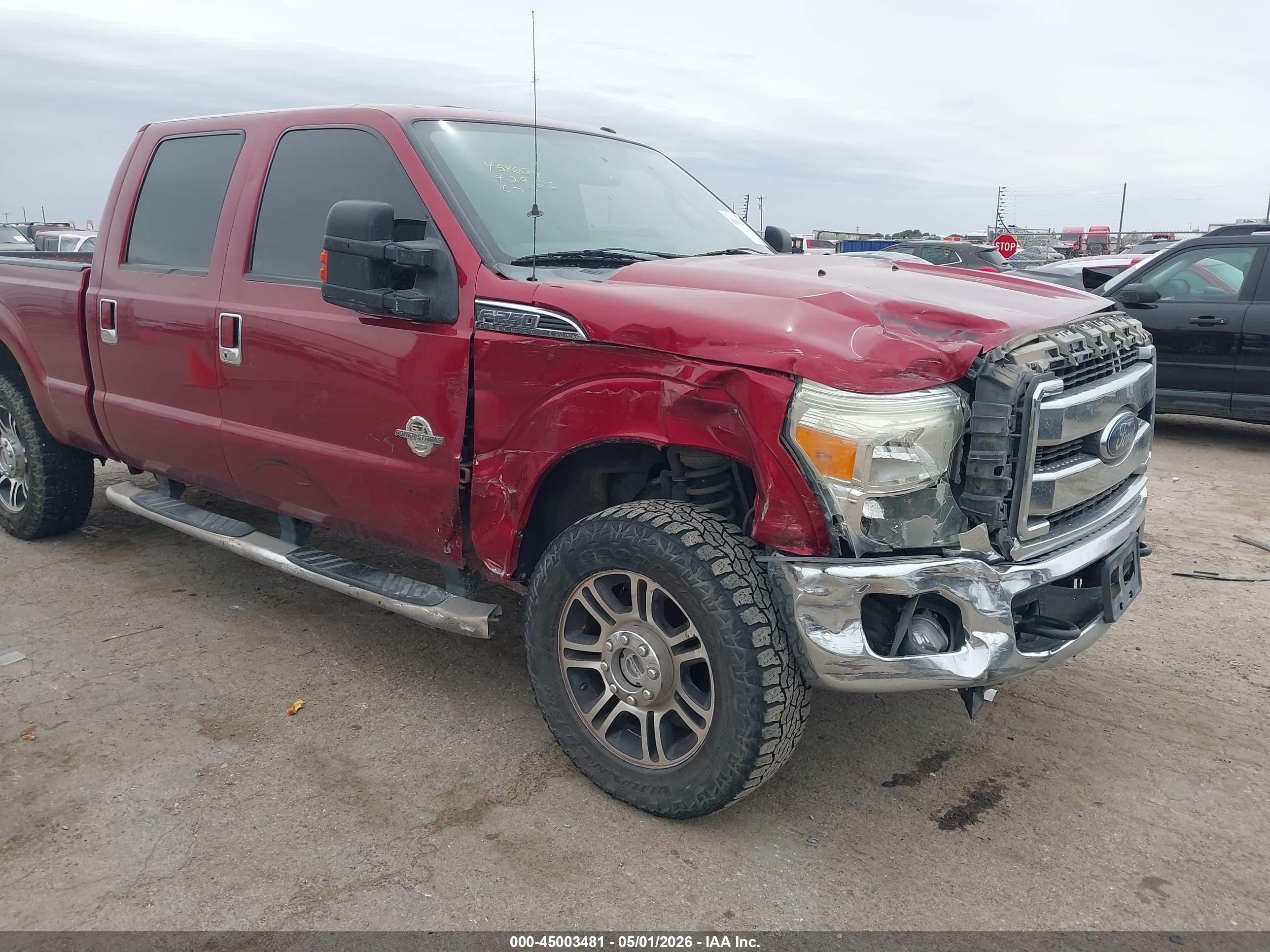 2015 Ford F-250 Xl Red vin: 1FT7W2BT7FEC76266
