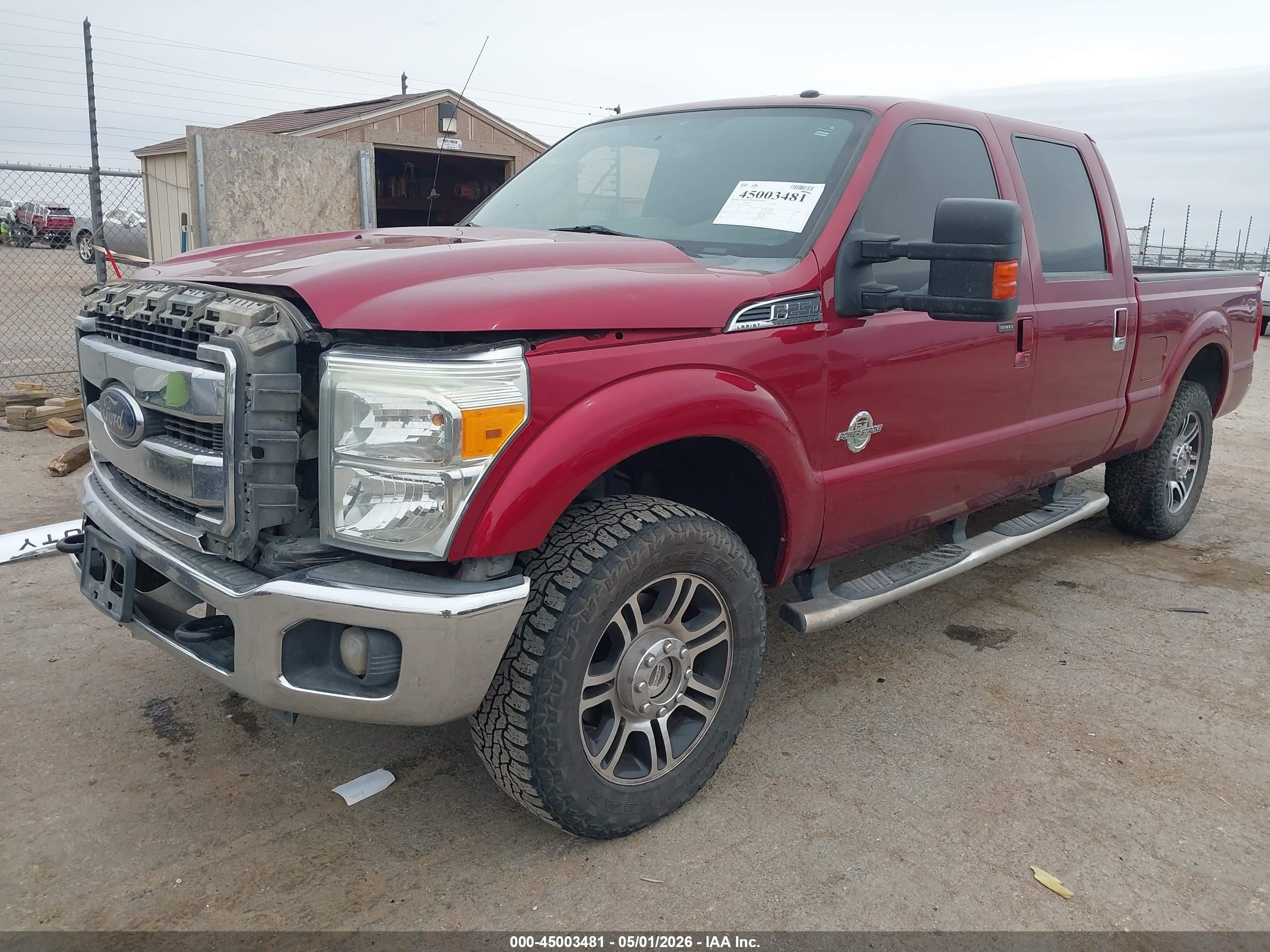 2015 Ford F-250 Xl Red vin: 1FT7W2BT7FEC76266