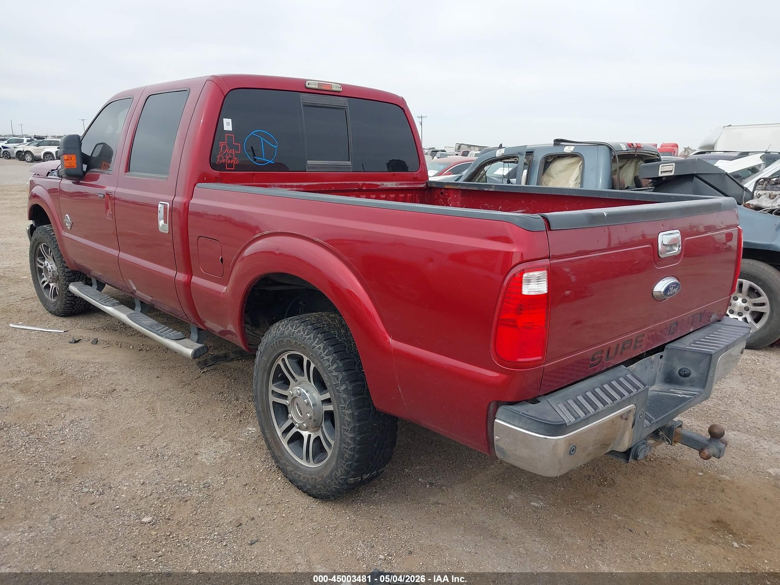 2015 Ford F-250 Xl Red vin: 1FT7W2BT7FEC76266